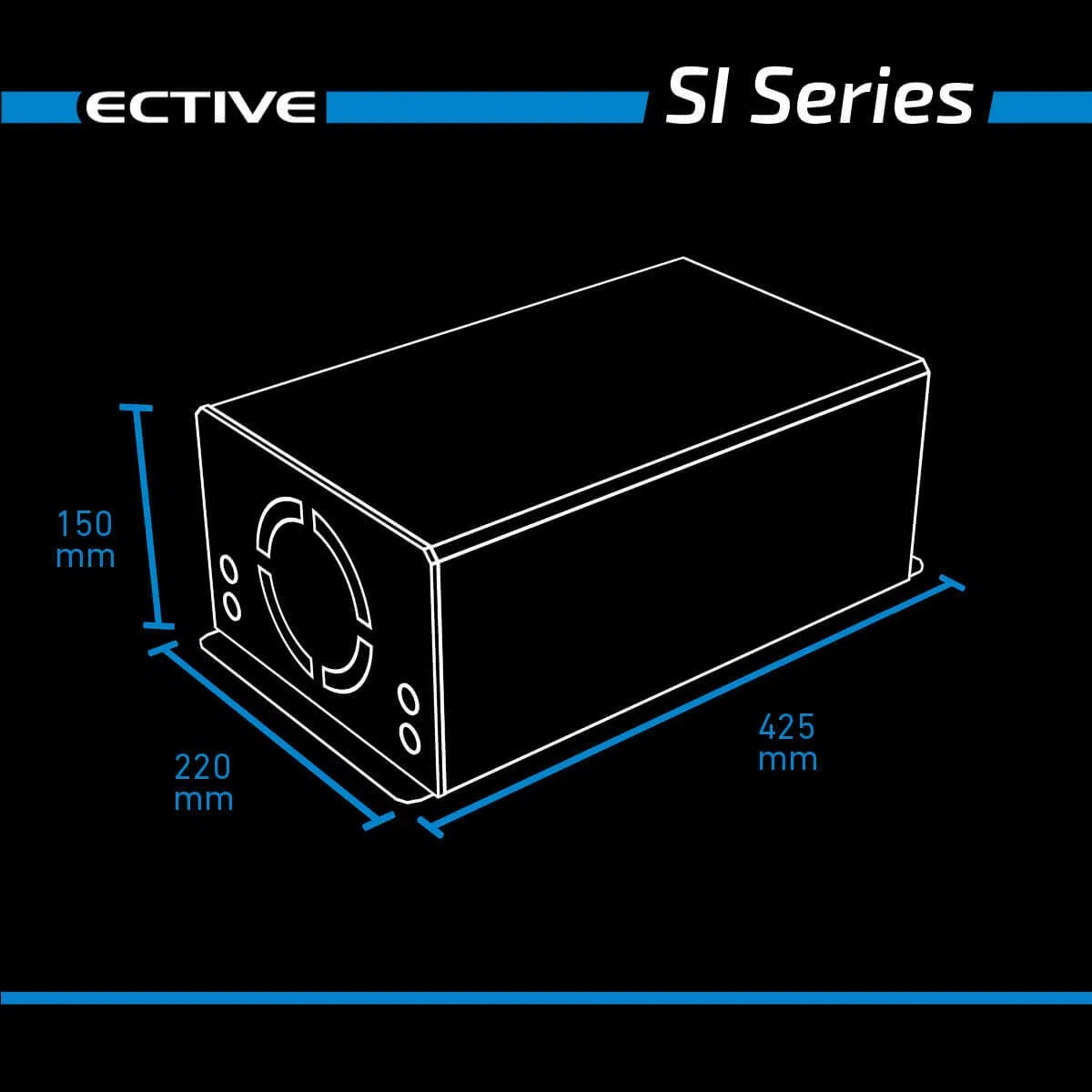 ECTIVE Reiner Sinus Wechselrichter SI30-3000W, 24V auf 230V, USB, Überlastschutz, Überhitzungsschutz, Aluminiumgehäuse - DC/AC Spannungswandler, Umwandler, Stromwandler für Haushaltsgeräten