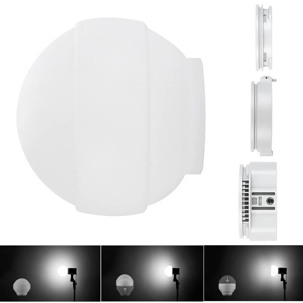 Godox ML-CD15 Diffuser Dome Kit, Folding Light Modifier Made of Silicone Material, Flash Light diffusers, Compatible with Godox V1, V860III V850III TT685II Bracket,AD200 AD200PRO,V1PRO and ML30 ML60
