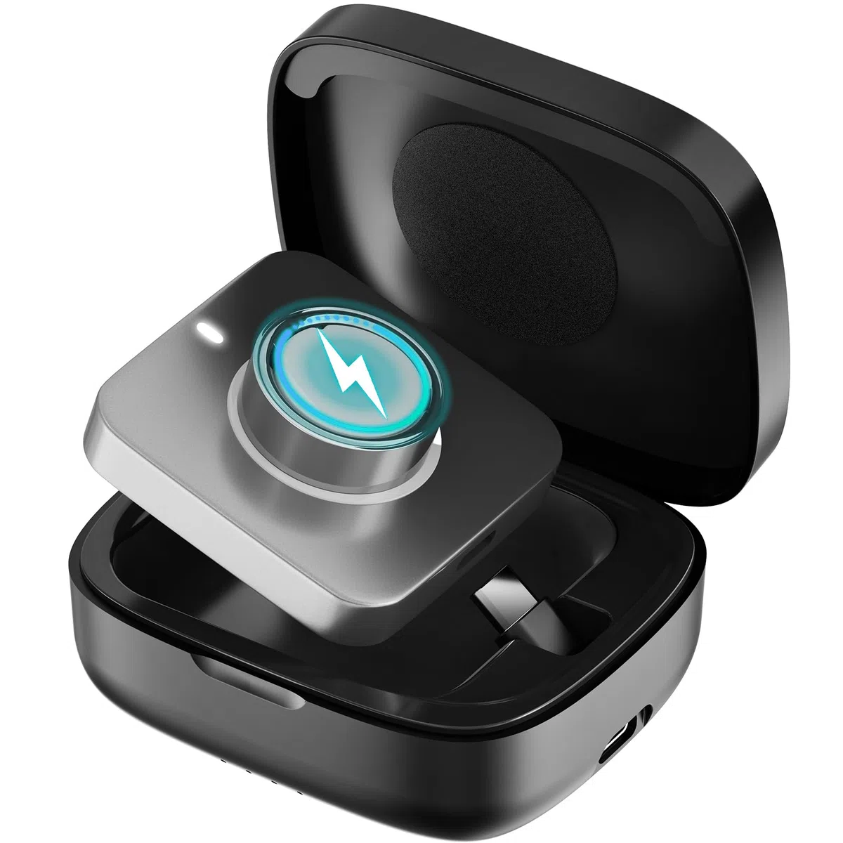 Kabellose Ladehülle für Oura Ring 4 & 3 Ladegerät, 1000 mAh tragbare Reise-Ladestation, passend für alle Ring-Gen-4- und 3-Größen, 30 Tage Laufzeit