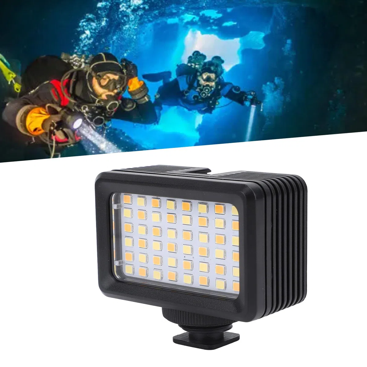 LED-Kameraleuchte, 40 M, Wasserdicht, 2700 K Bis 5600 K, Unterwasserbeleuchtung, Tauchleuchte, Tragbare Tauch-LED-Videoleuchte für Action-Kamera