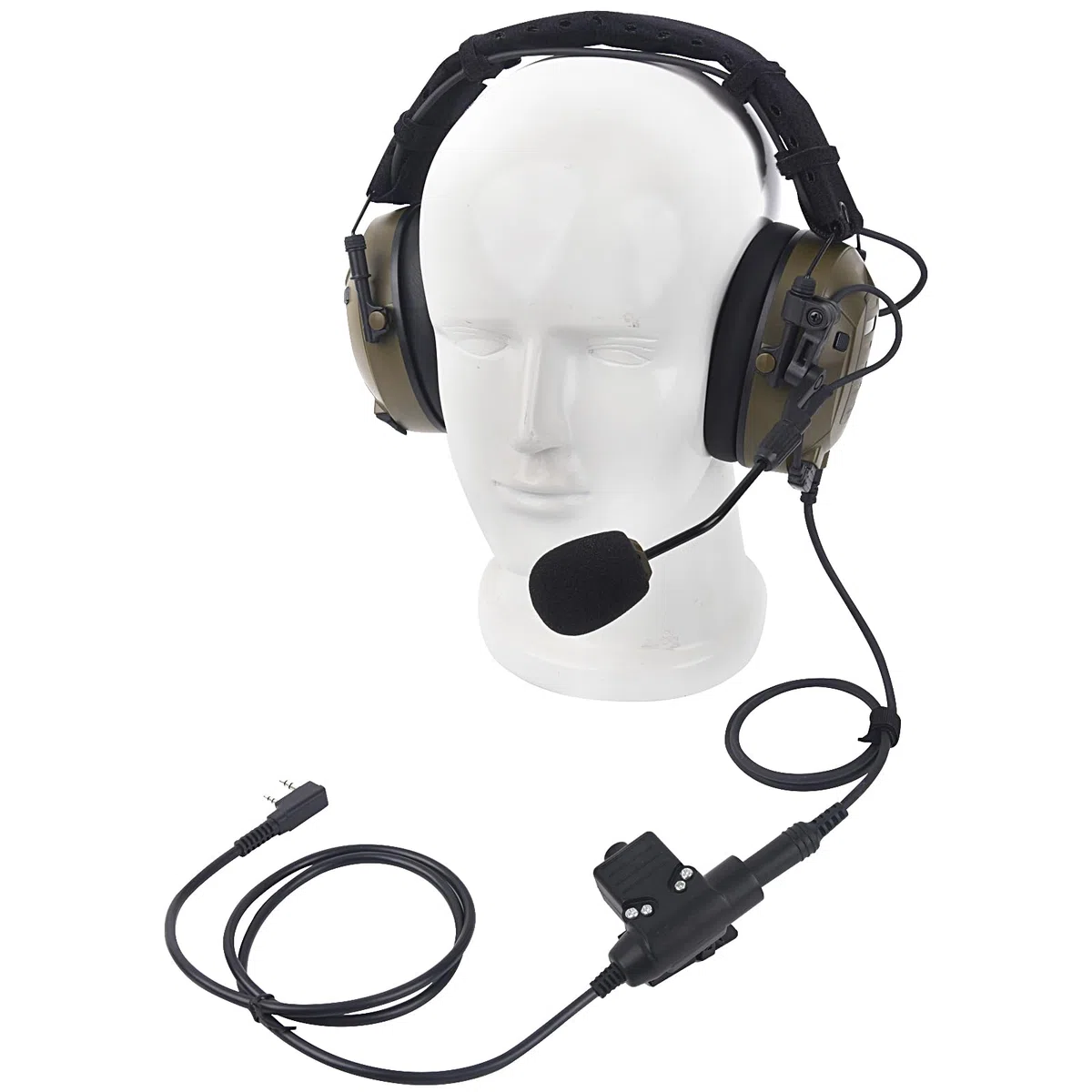 Airsoft Shooting Jagd Kopfhörer Noise Cancelling Sound Pick Up Gehörschutz Coms Walkie Talkie Headset mit Boom Mic Mikrofon K1 U94 Tactical Ptt für Baofeng Kenwood Radios