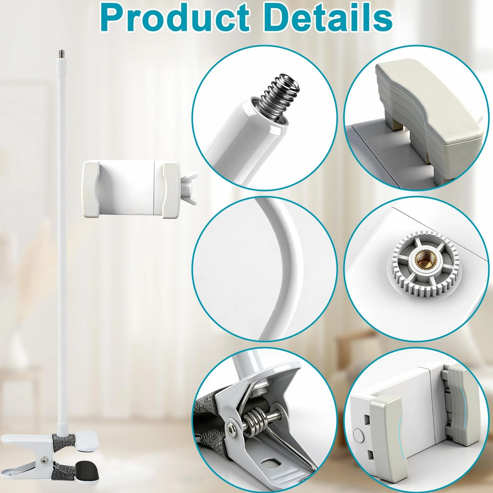 Kamera Halterung 40 cm Lang Kompatible mit HelloBaby Kamera Holder Kompatible mit GHB Flexible Monitor Halterung Kompatibel für Philips Avent Klemmerhalter Ständer Handyhalter