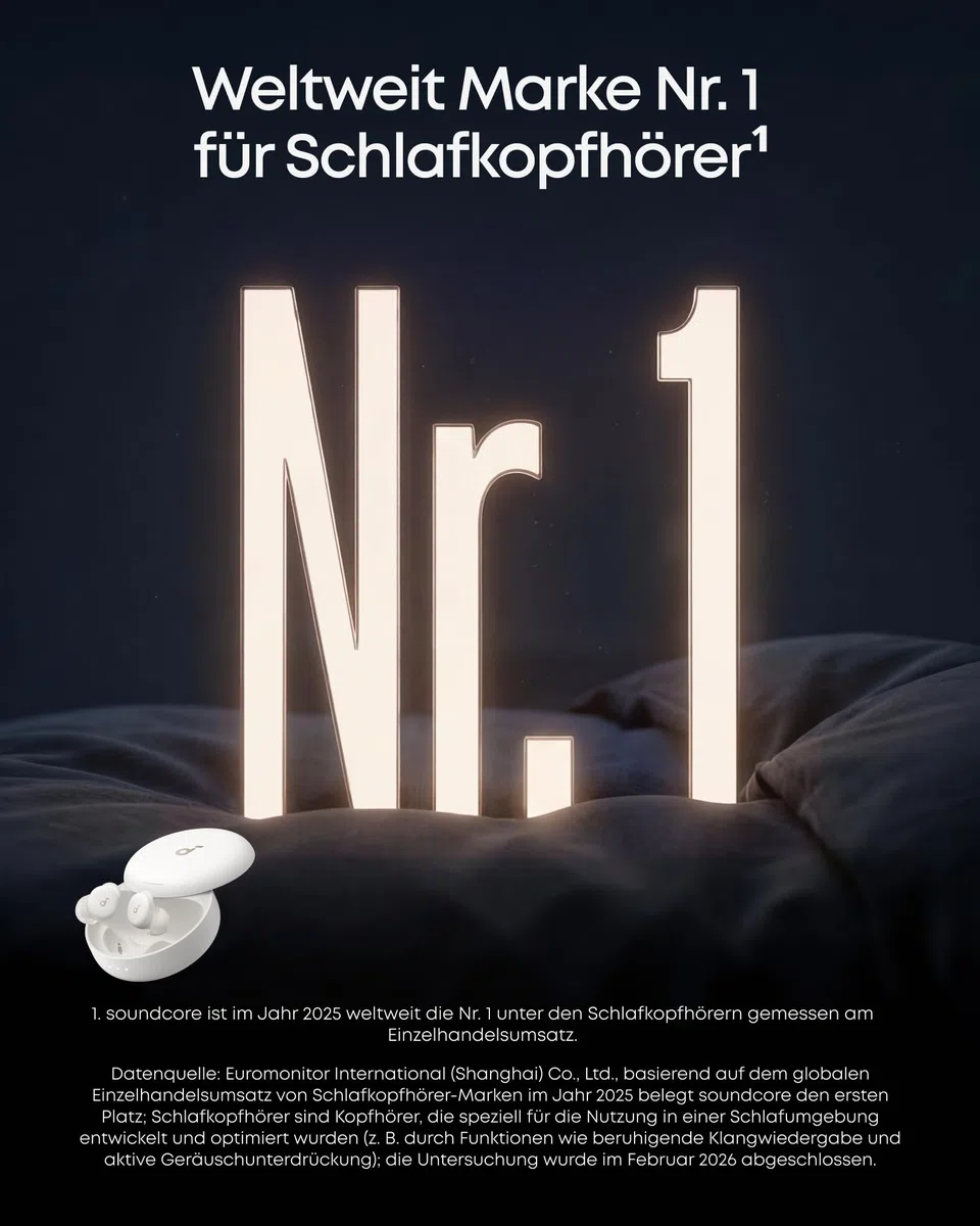 soundcore Sleep A30 von Anker, Schlafkopfhörer, Geräuschmaskierung, Bluetooth-Kopfhörer, adaptives Schnarchmaskierungssystem, Ultra-komfortabel für Seitenschläfer, 45h Akku