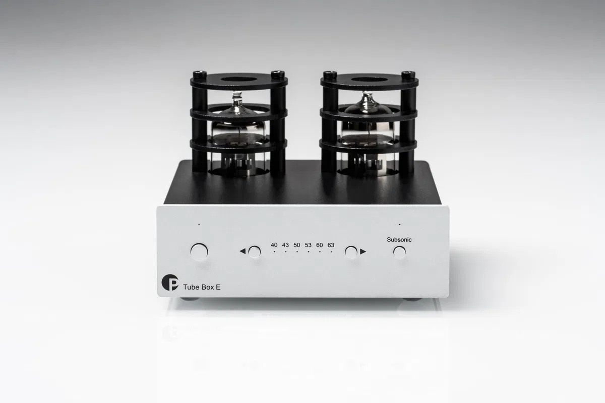 Pro-Ject Tube Box E, Volldiskreter Röhren Phono-Vorverstärker (Silber)