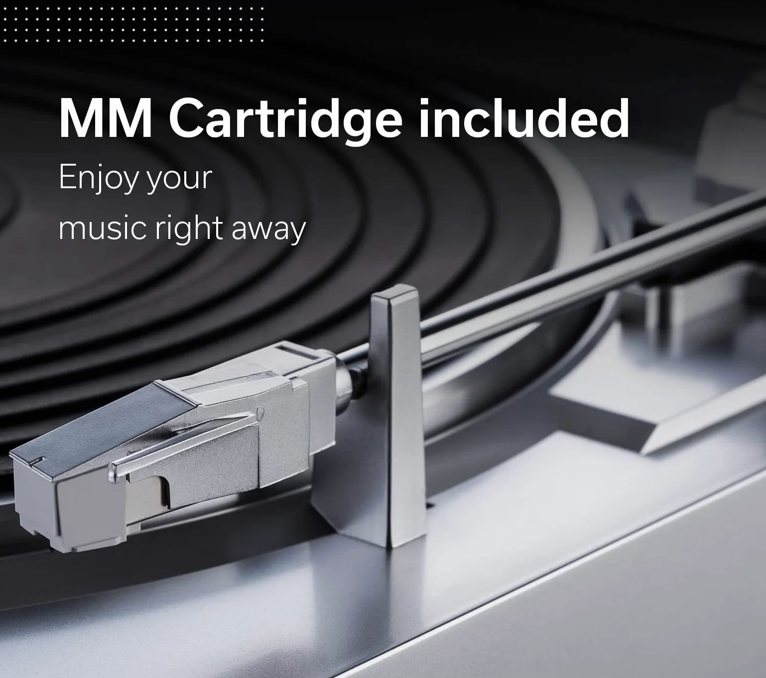Denon DP-29F Plattenspieler Vollautomatisch mit Riemenantrieb, integriertem Phono-Vorverstärker, MM-Tonabnehmer, Aluminium-Plattenteller, Schallplattenspieler - Silber