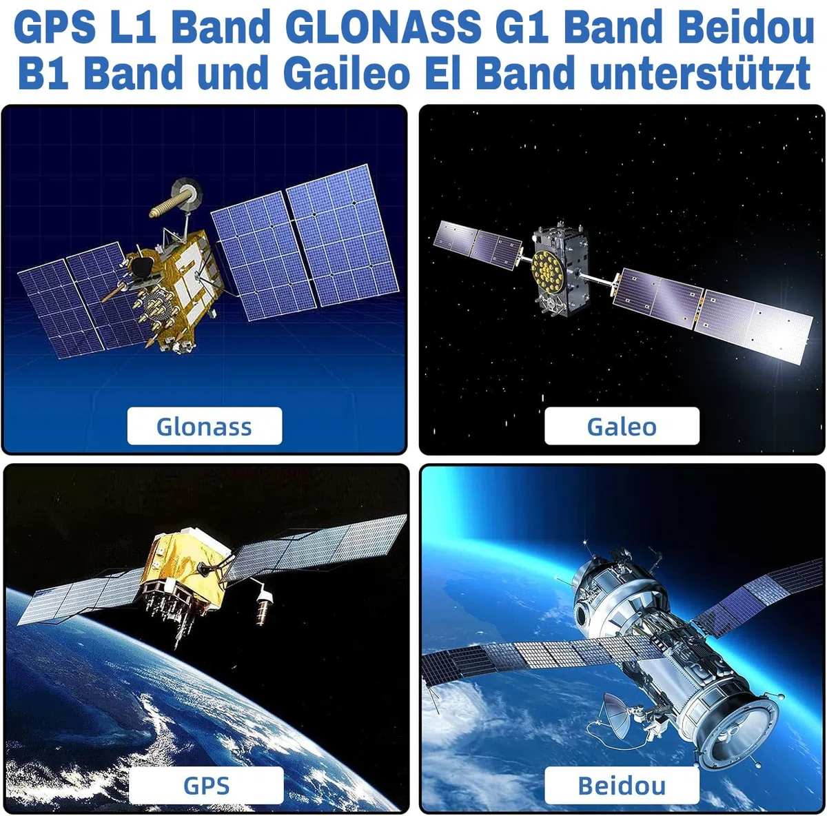 Maswell GNSS GPS-Antenne SMA-Stecker, GPS GLONASS BEIDOU GAILEO L1-Band 1561–1602 MHz, Schraube und -Klebehalterung, IP67 wasserdichtes, UV-stabilisiertes Nylon-Umflechtungskabel