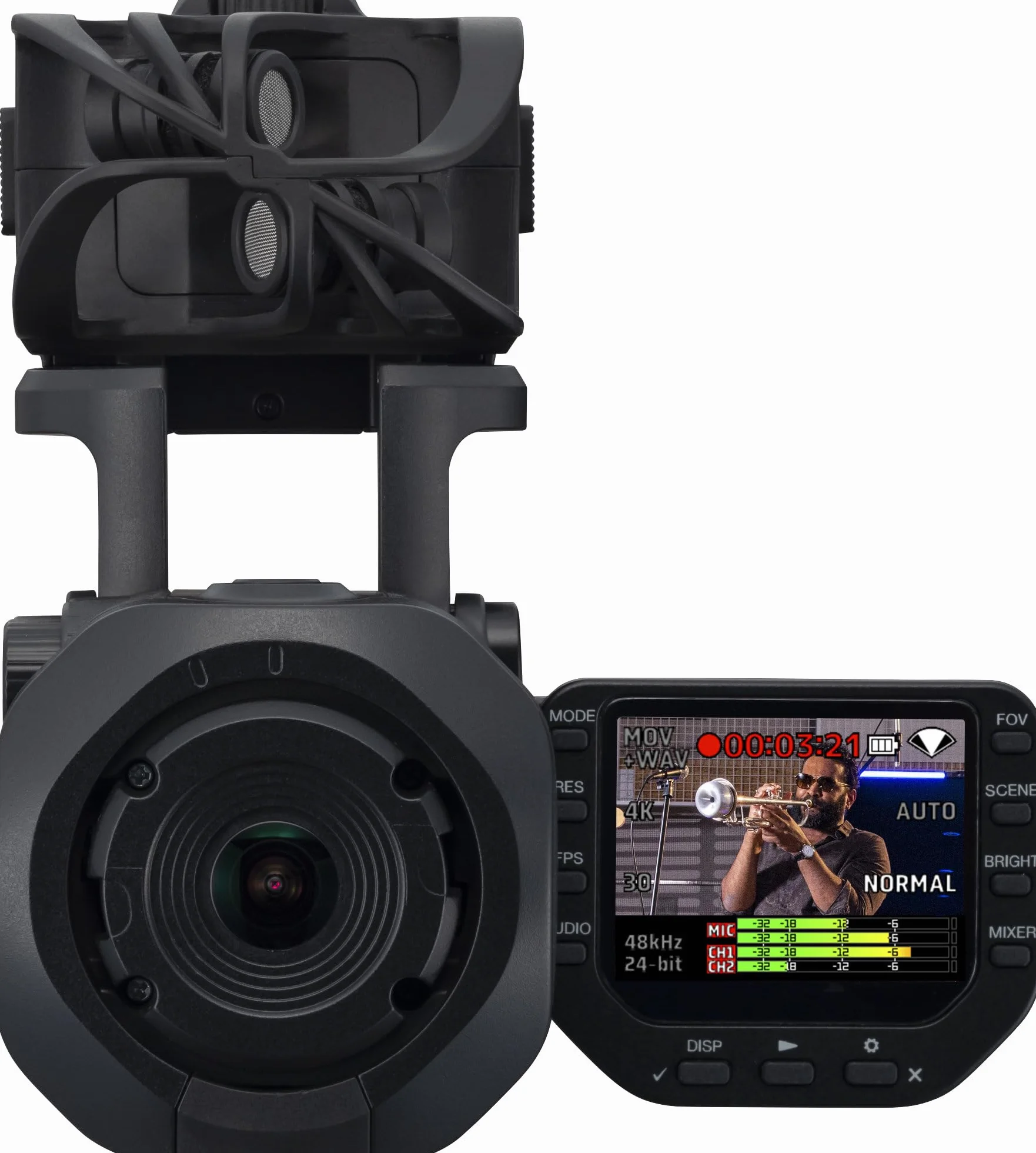 ZOOM Q8n-4k Video Handy Recorder, 4k UHD Camcorder mit 4-Spur Audio, XLR/Line, professionelles Bild und Ton für Film, Musik, Live-Streaming, kreative Inhalte, schwarz