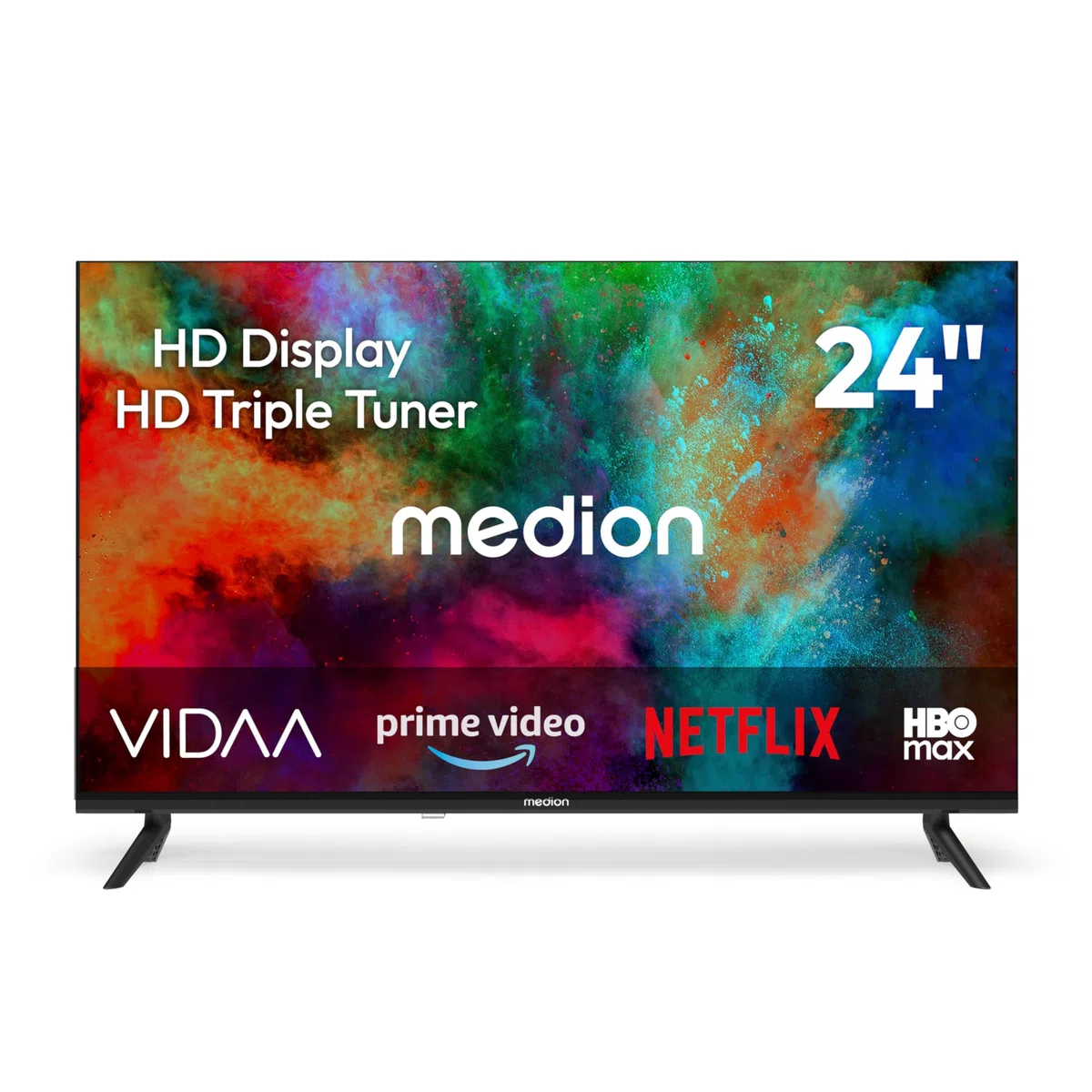 MEDION 59,8 cm (24 Zoll) HD Fernseher (VIDAA, Smart TV, Prime Video, PVR, HD Triple Tuner, MD 824102)