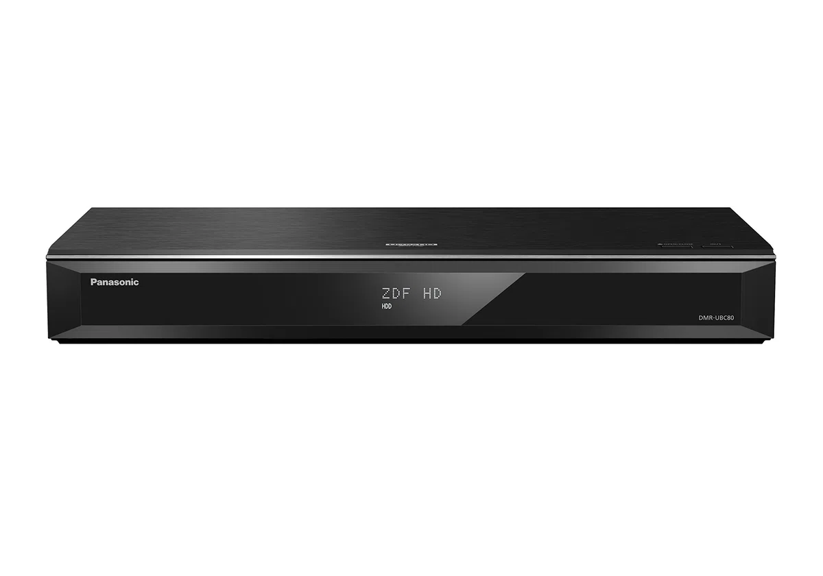 Panasonic DMR-UBC80EGK Ultra HD Blu-ray Recorder (1TB HDD, 4K Blu-ray Disc, UHD TV Kabelempfang, 2 x DVB-C/T2 HD Tuner)