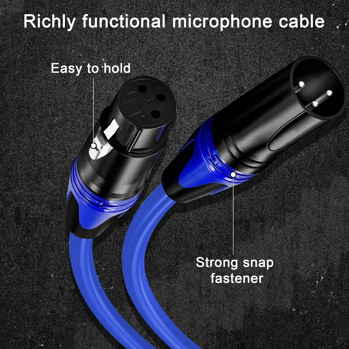 XLR-Kabel, 7,6 m, 4 Stück, symmetrisches Premium-Mikrofonkabel mit 3-poligem XLR-Stecker auf Buchse, Mikrofon-Lautsprecherkabel, 4 Farben (rot, orange, grün, blau), reines Kupfer und