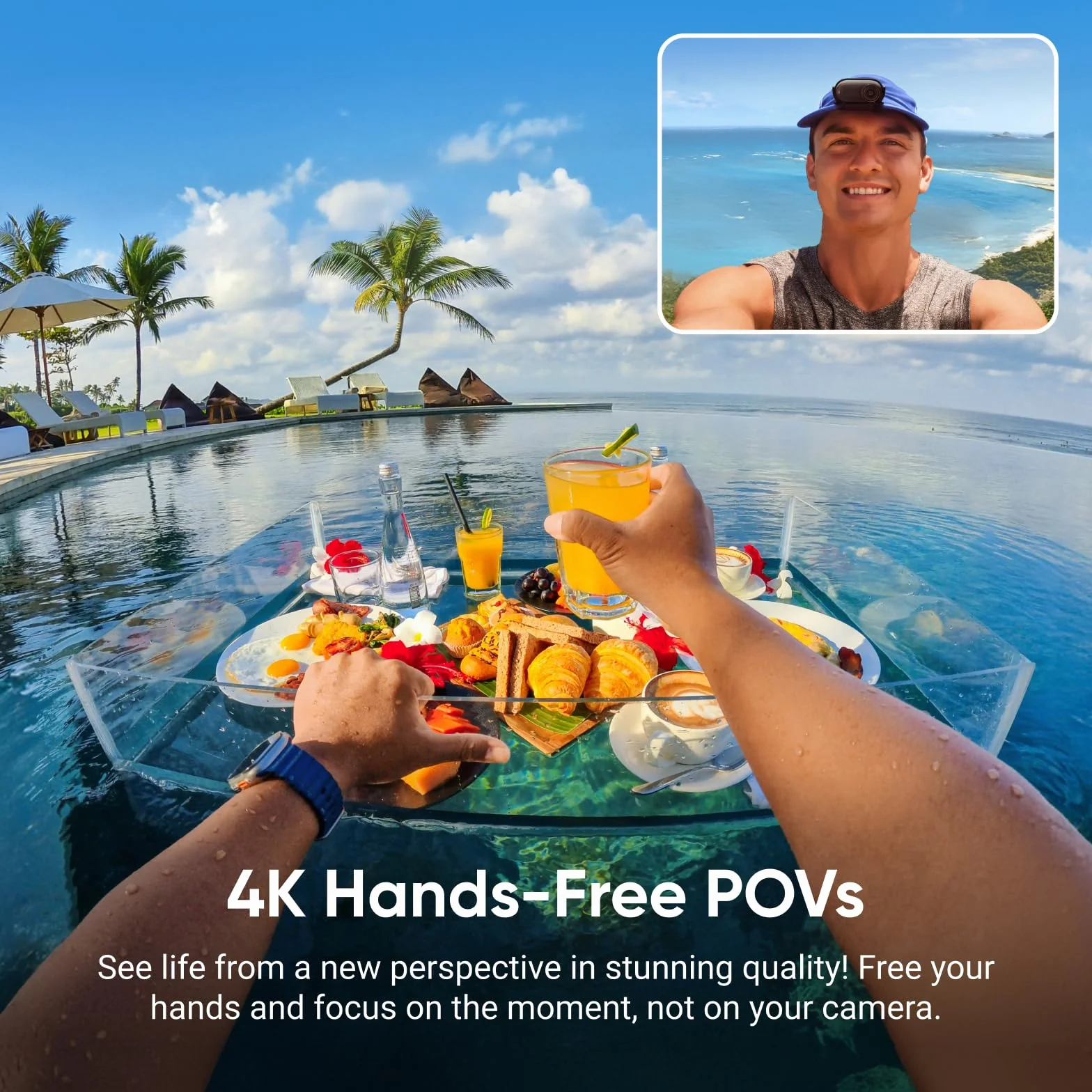 Insta360 GO 3S 64 GB Nachtschwarz - Tragbare 4K Mini-Kamera, Freihand-POVs, Überall anbringbar, Stabilisierung, 140 min Akku, 10 m wasserdicht, KI-Bearbeitung, Apple Find My, für Vlogs