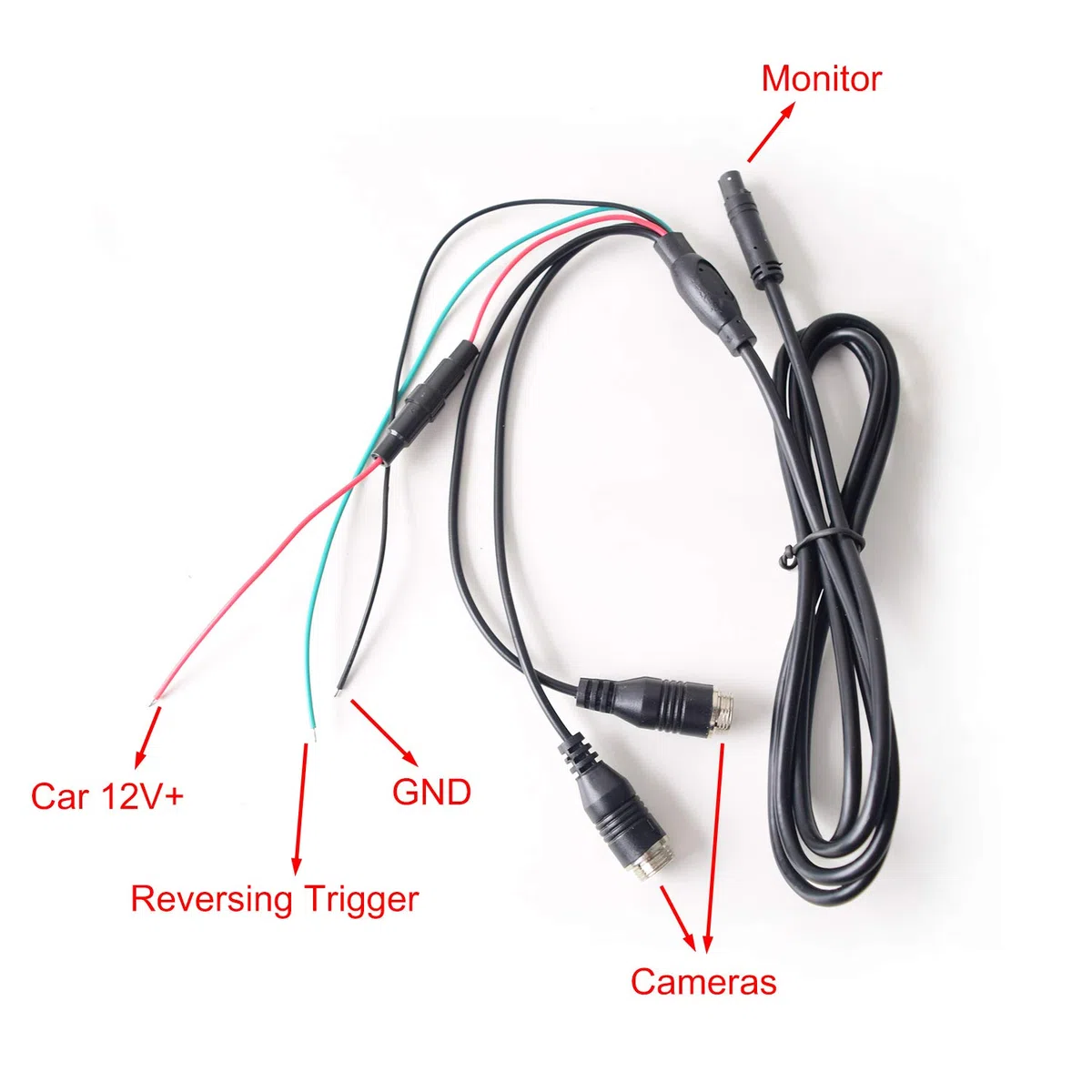 7" Auto Monitor 4-PIN Luftfahrt Stecker 2 Eingänge 800x480 HD Anti-Glare Hohe Helligkeit für 12V-24V LKW Anhänger Bus Vans Camper Fahrzeug