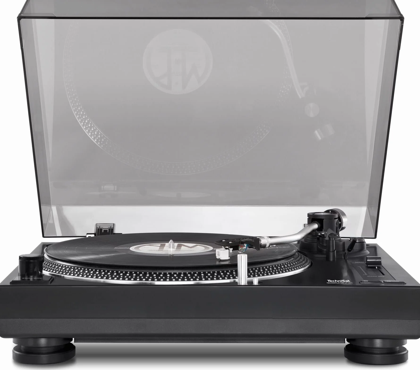 TechniSat TECHNIPLAYER LP 300 - Profi-USB-DJ-Plattenspieler | mit Scratch-Funktion und Digitalisierungsfunktion, Drehzahl: 33/45 U/min, Quarzgesteuerter Direktantrieb, schwarz