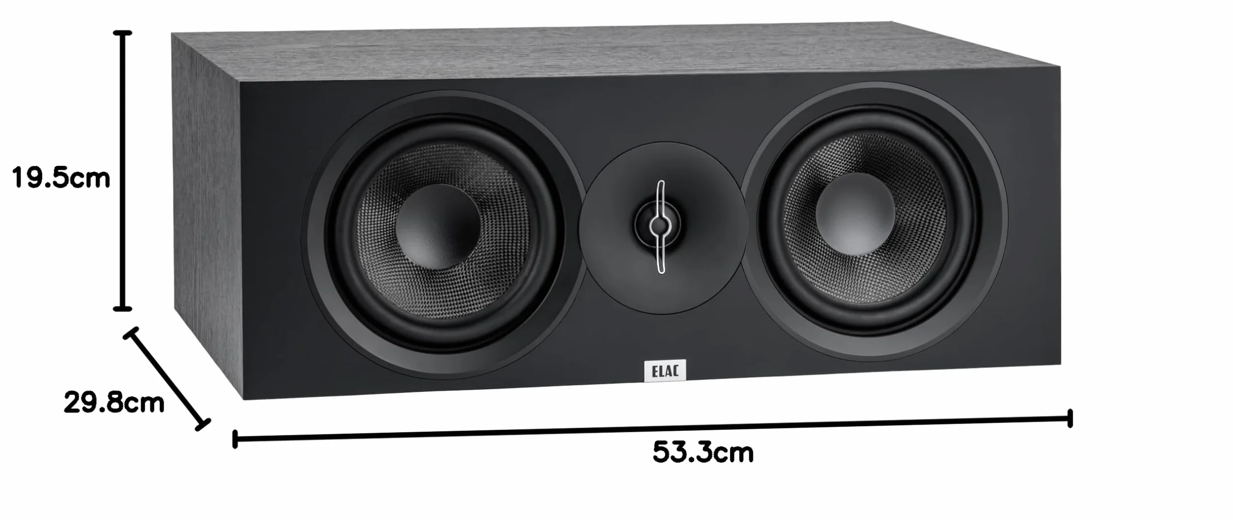 ELAC Debut Center-Lautsprecher C6.3 – Ideal für die Musikwiedergabe über Ihre Stereoanlage als Teil eines 5.1 Surround-Systems, legendärer Klang, edles Design – Lautsprecher passiv