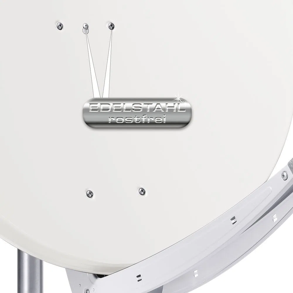 Fuba Sat Anlage 4 Teilnehmer | Satellitenschüssel Komplettset - DAA 850 W Sat-Schüssel 85cm Alu weiß + Fuba DEK 417 Quad LNB 4 Teilnehmer (DVB-S2, HDTV, UHD 4K/8K, 3D) mit LTE-Störfilter