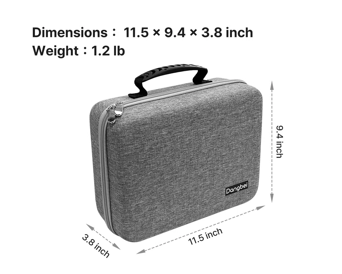 Dangbei Beamer Aufbewahrungsbox Kompatibel Atom mini Beamer(B0CL4QGM1B), Mini Projektor Tasche Tragetasche Wasser- & Staubdicht Stoßgeschützt - Nur Zubehörtaschen 29,2×23,8×9,7cm, 0,54kg
