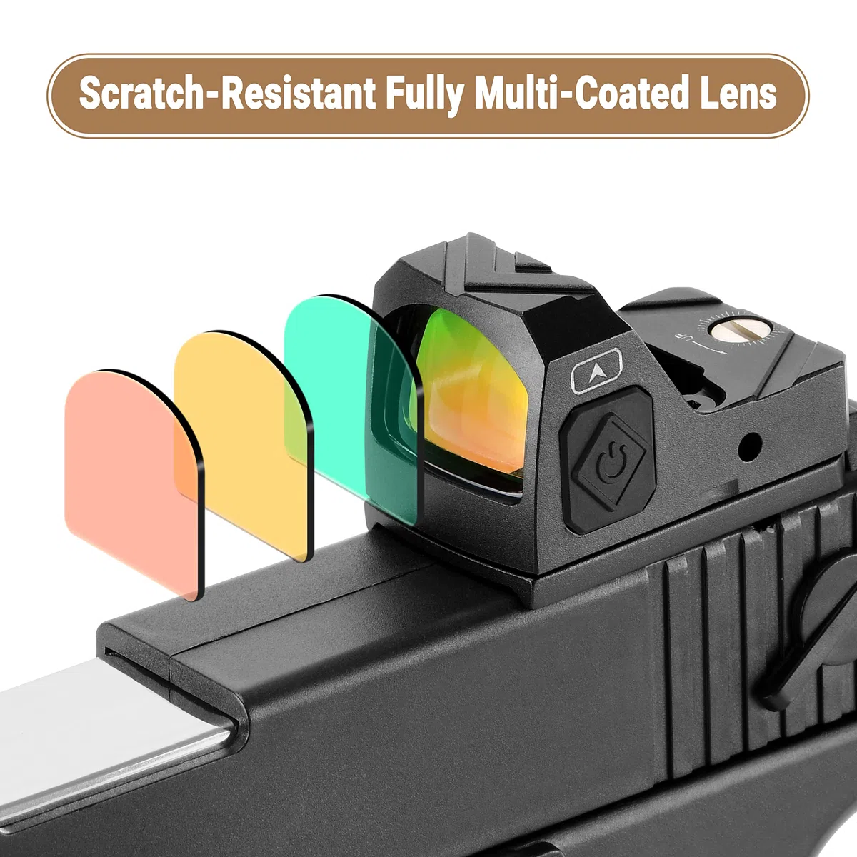 ESSLNB Red Dot Visier Airsoft Scope 2MOA 12 Helligkeitsstufen Voll multivergütetes Prisma Wasserdicht Stoßfest mit 20mm/22mm Weaver/Picatinny Schienenmontage und Objektivabdeckungen für die Jagd