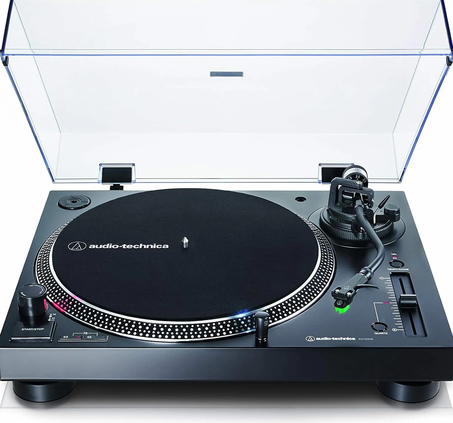Audio-Technica LP120XUSBBK Direktangetriebener Plattenspieler (Analog und USB) schwarz