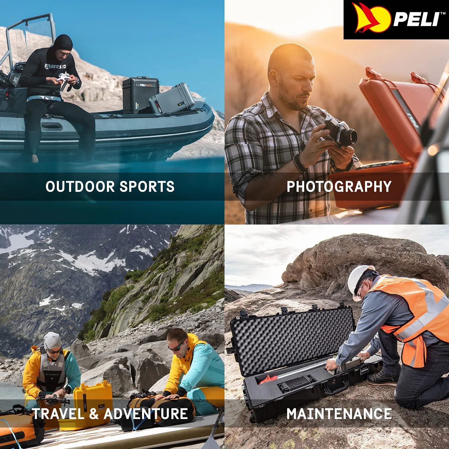 Peli 1637 Air Leichter Rollkoffer für Drohne, Bühnenlicht, Studioblitz, Fotoausrüstung, Wasser- und Staubdicht, 89L Volumen, Mit gepolstertem Einteilungssystem, Farbe: Schwarz