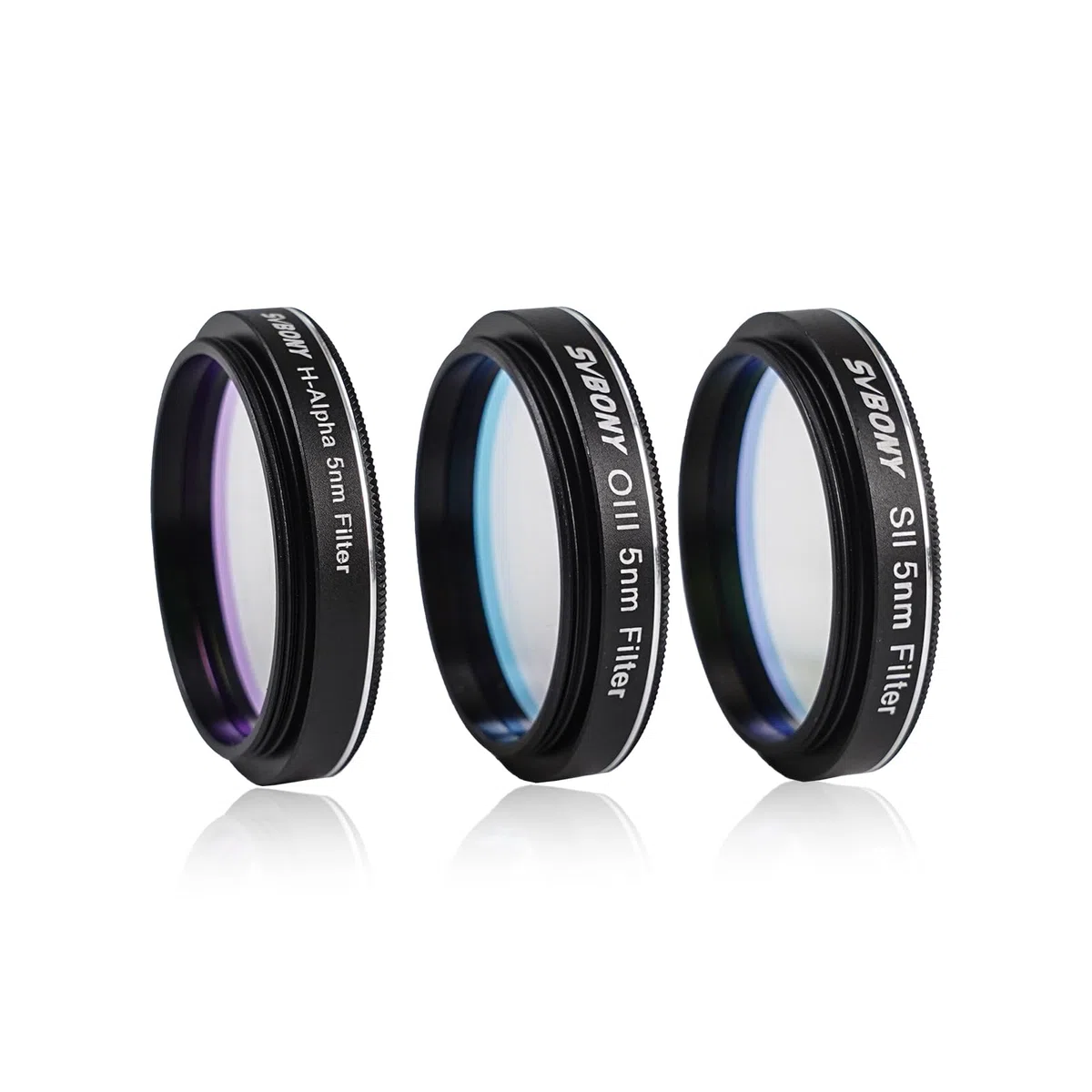 Svbony SV227 Teleskopfilter, Schmalband Filter Set 1,25‘’ 5nm, OIII H-Alpha SII, 90% Spitzendurchlässigkeit, Cut-Off-Tiefe Teleskopzubehör, für Nebelbeobachtung Deep Sky Astrofotografie