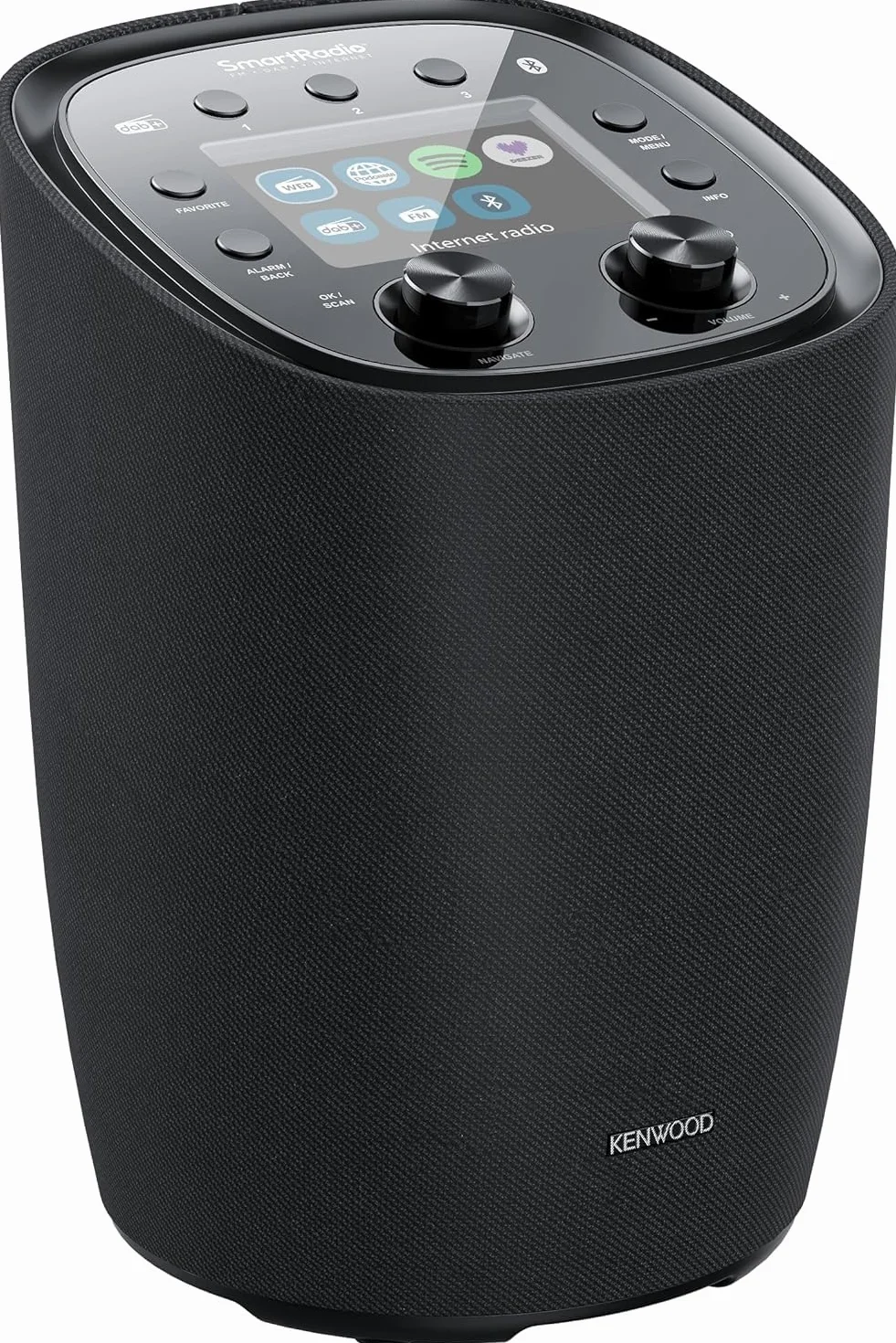 Kenwood CR-ST500S-B - Design Smart-Radio mit 4" TFT-Farbdisplay, WiFi Internetradio, DAB+, UKW, Spotify (HiFi), Deezer, Bluetooth, 30 W RMS Stereo, Integ. Subwoofer, Fernbedienung, OKTIV, Schwarz