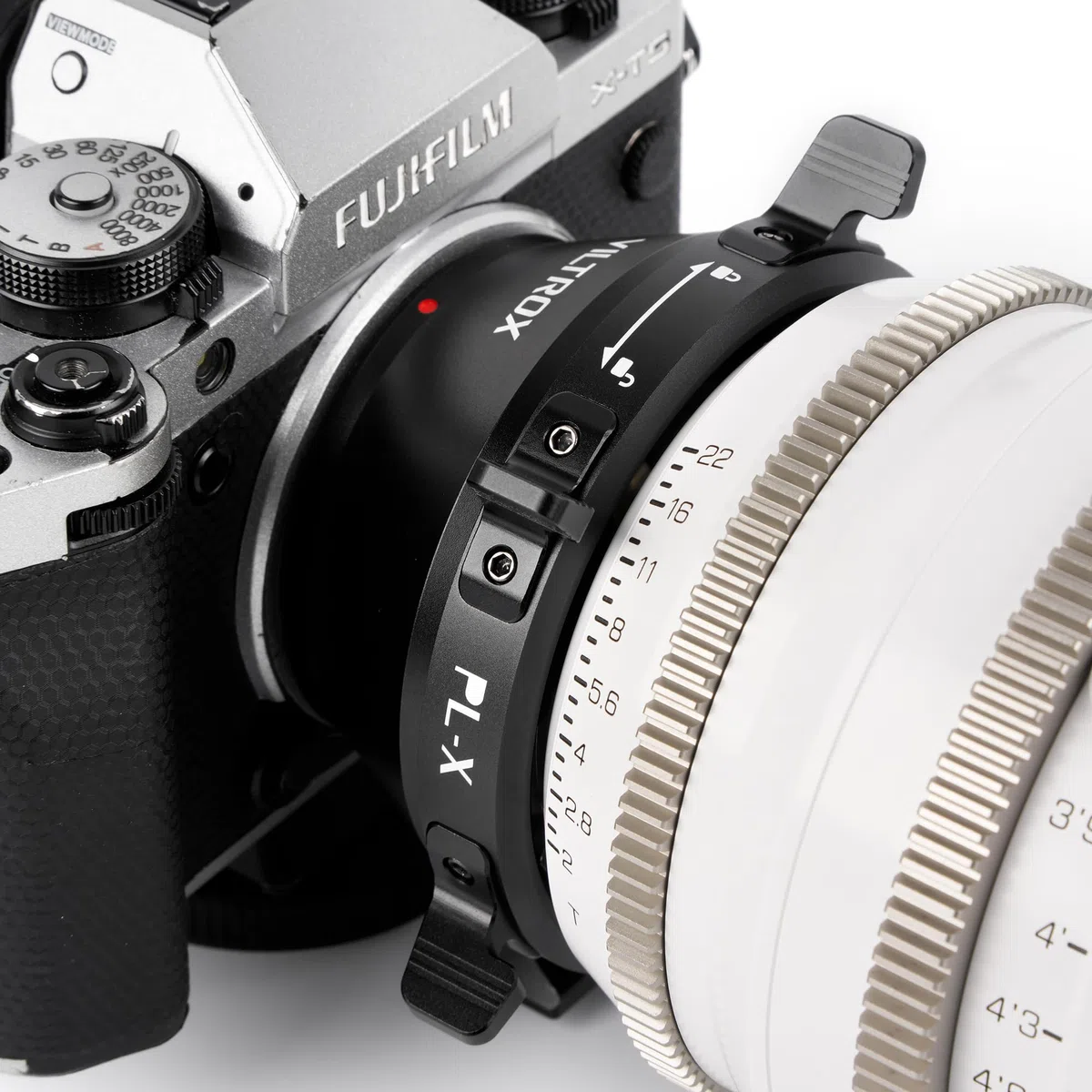VILTROX PL-X Objektivadapter Ring Objektiv konverter mit Drehverriegelung kompatibel mit PL-Objektiv auf Fuji X-Mount Kameras - X-Pro1/X-Pro2/X-E1/X-E2/X-E2s/X-E3/X-H1/X-T1/X-T2/X-T3 usw.