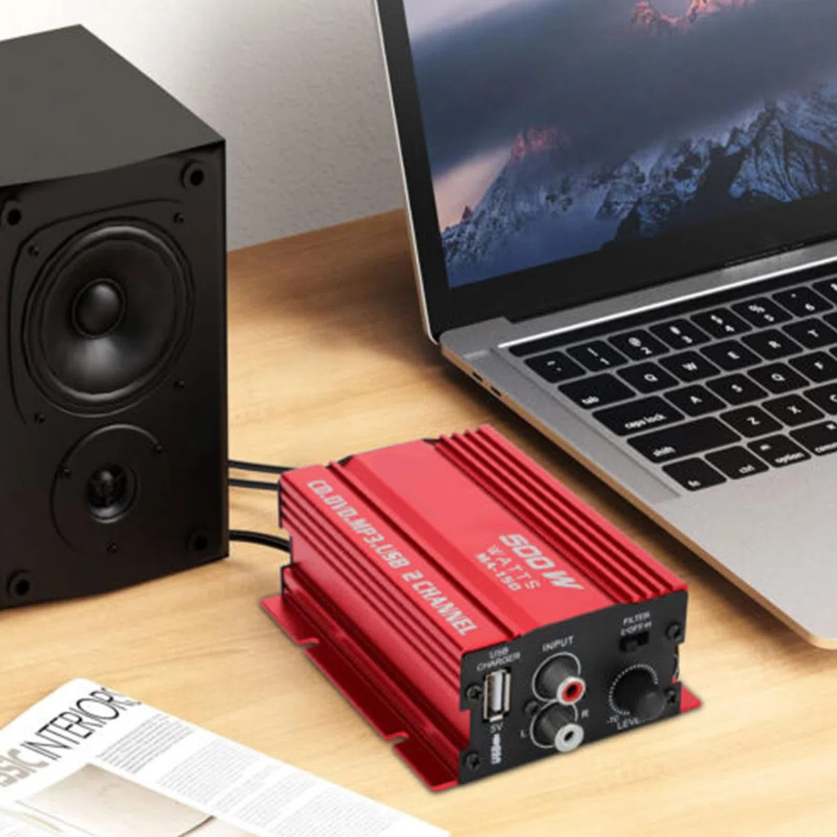 Auto-Mehrkanalverstärker - Mini-Autoverstärker Mit 2-Kanal-Ausgang, Tragbarer Lautsprecherverstärker | Leistungsstarker Audioverstärker Für Fahrzeug Soundsystem, Kompaktes Autozubehör Für Musikliebhab