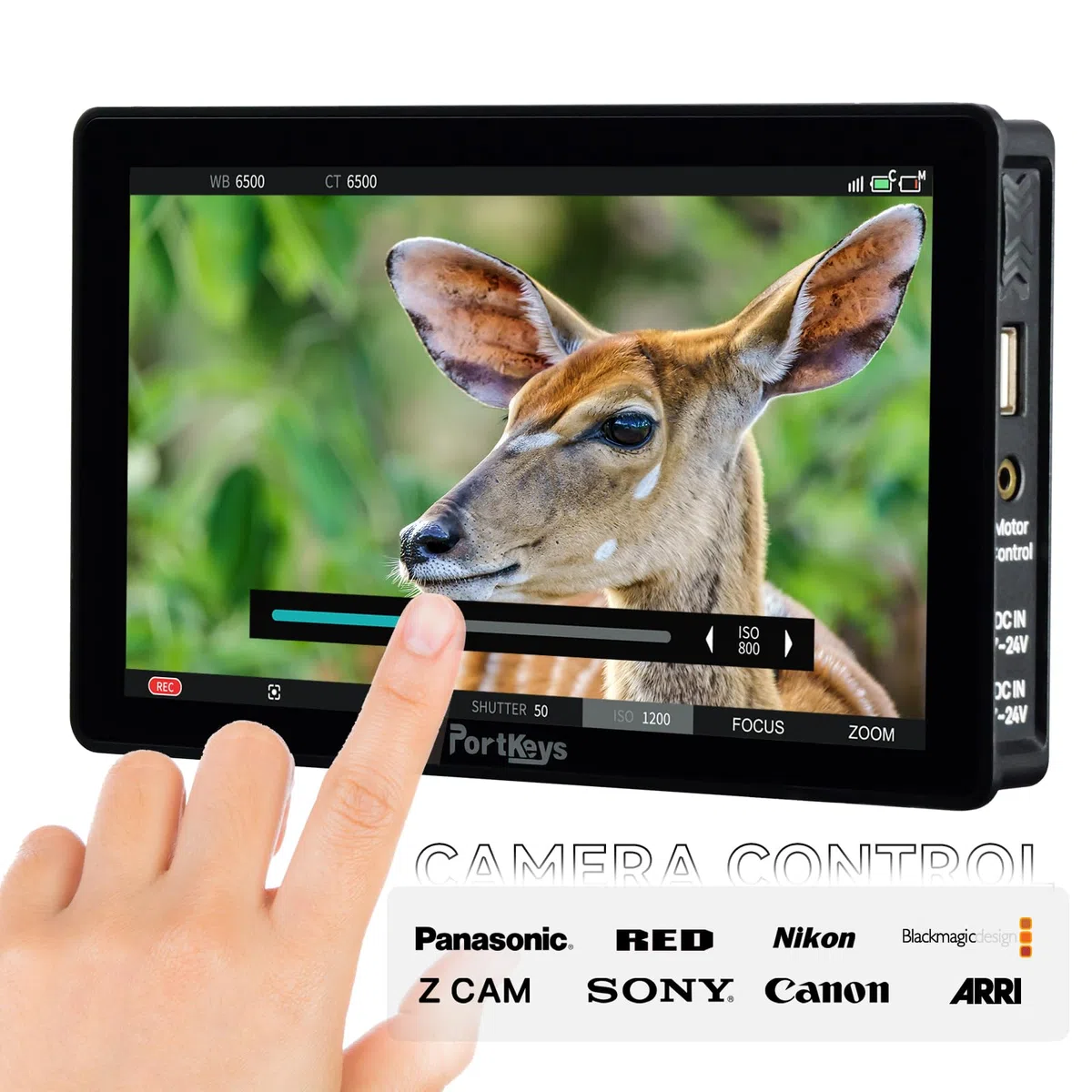 Portkeys BM7 II DS Kamera Monitor 7 Zoll 2200nits 3G-SDI HDMI Kamerasteuerung & Touch Focus für A7S III FX3 FX30 A7M IV Komodo BMPCC 6K 10-Bit HDR Feldmonitor 3D LUT Waveform Split Screen
