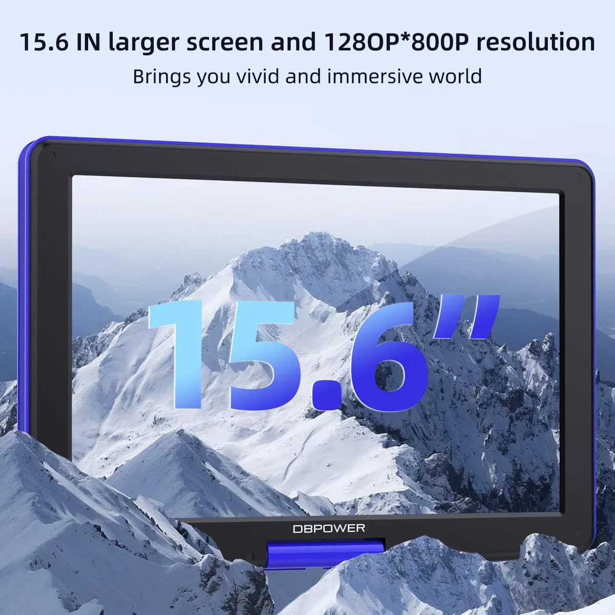 DBPOWER Tragbarer DVD-Player mit 45,5 cm (18 Zoll) großem HD-Schwenkbildschirm, 6 Stunden wiederaufladbarer Akku, unterstützt USB/SD-Karte/SynchronisationstV/mehrere Disc-Formate, Lautsprecher mit