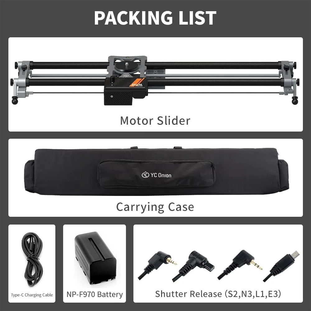 Kamera Slider 120CM Motorisiert - Kohlefaser Schieberegler für Video, Kompatibel mit Zhiyun Vollserie und DJI Ronin RS 2/RS 3 Pro Stabilisatoren
