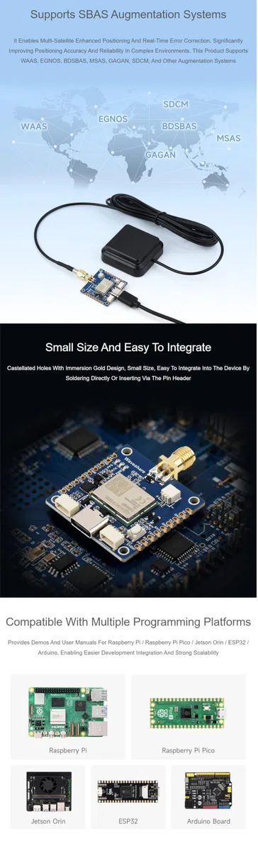 TUOPUONE LG290P Series Quad-Band GNSS Modul, Quad-Band RTK Zentimeter-Level Positionierung, L1+L2+L5+E6 Quad-Band Positioning Technology, Unterstützt Multi-Konstellation Simultanen Empfang