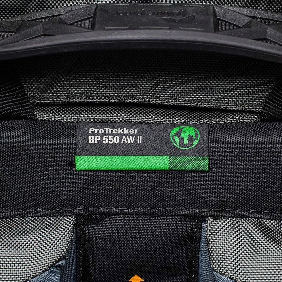 Lowepro Pro Trekker BP 550 AW II, Camera Bag, Backpack with Recycled Fabric, Fits 15”Laptop or Tablet, Maxfit Dividers, Weatherproof Cover, Mirrorless DSLR Case, Black Dark Grey, LP37270-GRL