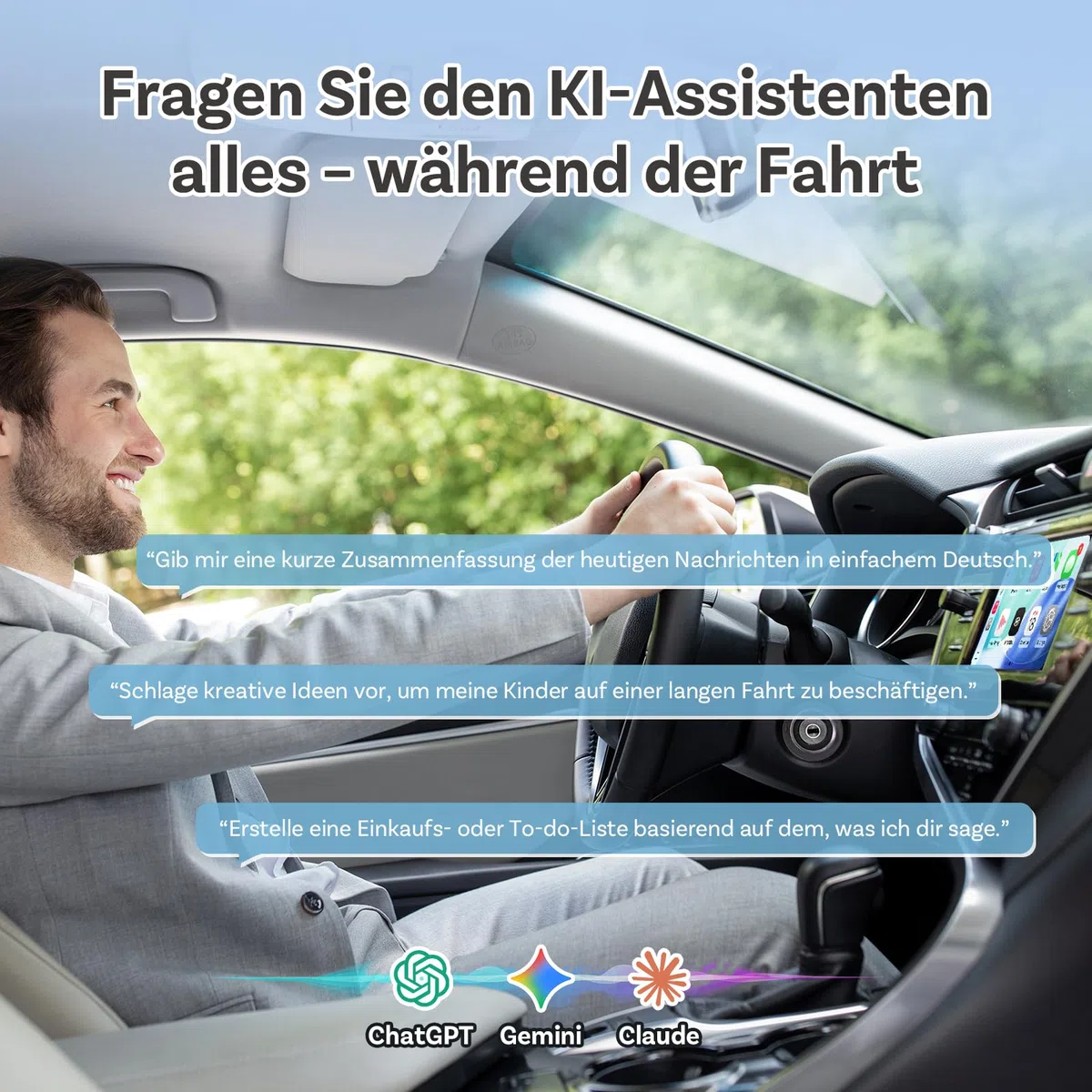 OTTOCAST Play2Video Ultra, Kabelloser CarPlay Adapter & Android Auto AI Box mit Netflix YouTube WiFi 6 5G Bluetooth 5.4 CarPlay Netflix Adapter für die meisten Fahrzeuge ab 2016