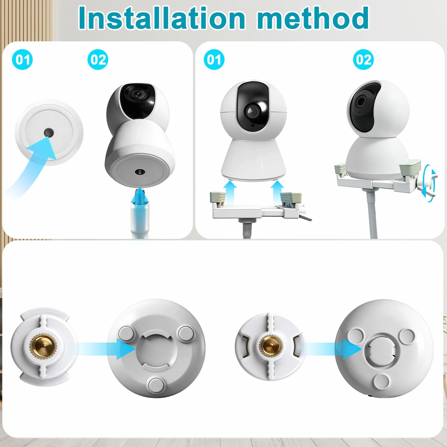 Kamera Halterung 40 cm Lang Kompatible mit HelloBaby Kamera Holder Kompatible mit GHB Flexible Monitor Halterung Kompatibel für Philips Avent Klemmerhalter Ständer Handyhalter