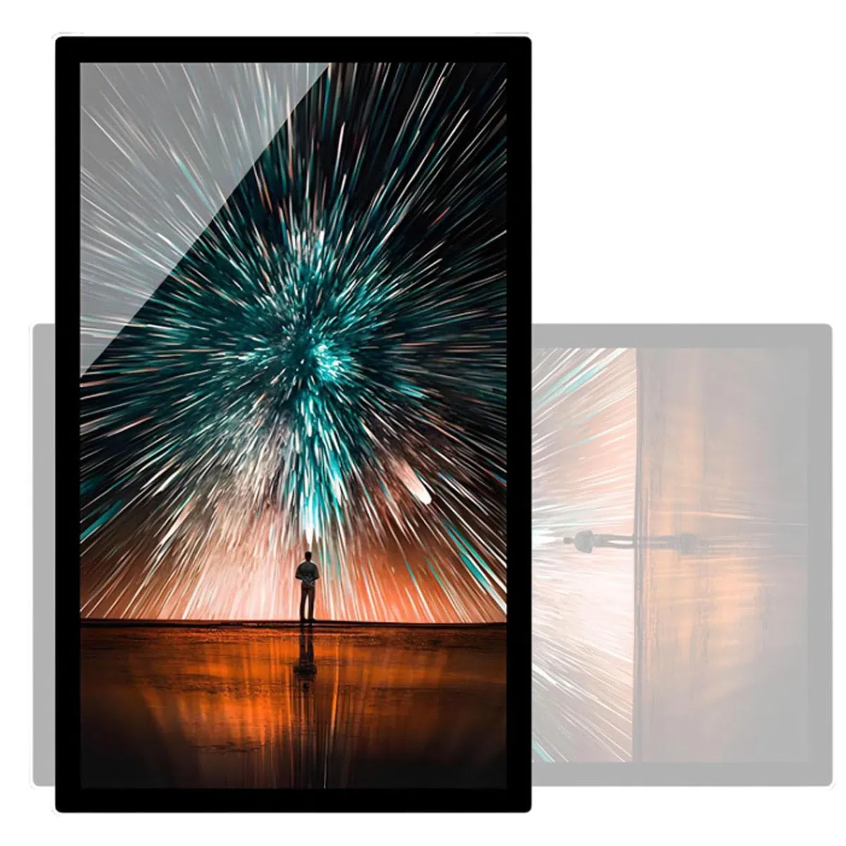 Digital Signage Display, kommerzieller Media-Player, intelligenter Split-Bildschirm, Hoch- und Querformat, 47,7 cm bis 124,5 cm Optionen