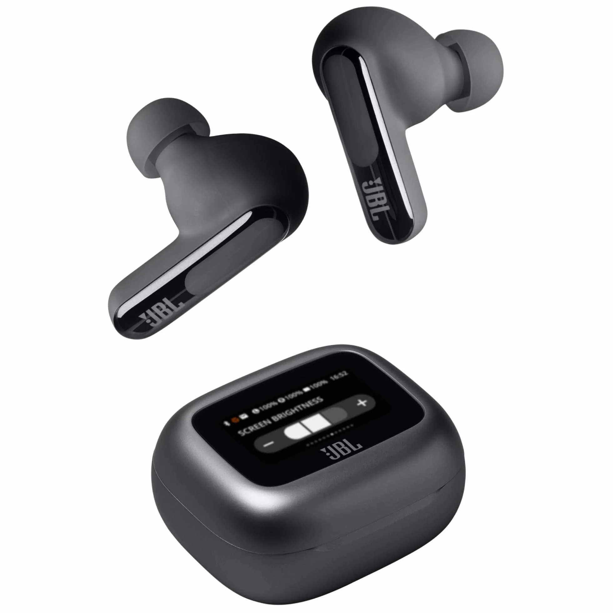 JBL Live Beam 3, Wireless Earbud-Kopfhörer mit Bluetooth, 48 Stunden Akkulaufzeit, True Adaptive Noise Cancelling und hochauflösendem JBL Signature Sound, IP55 wasserfest, mit Ohrstöpseln, Schwarz