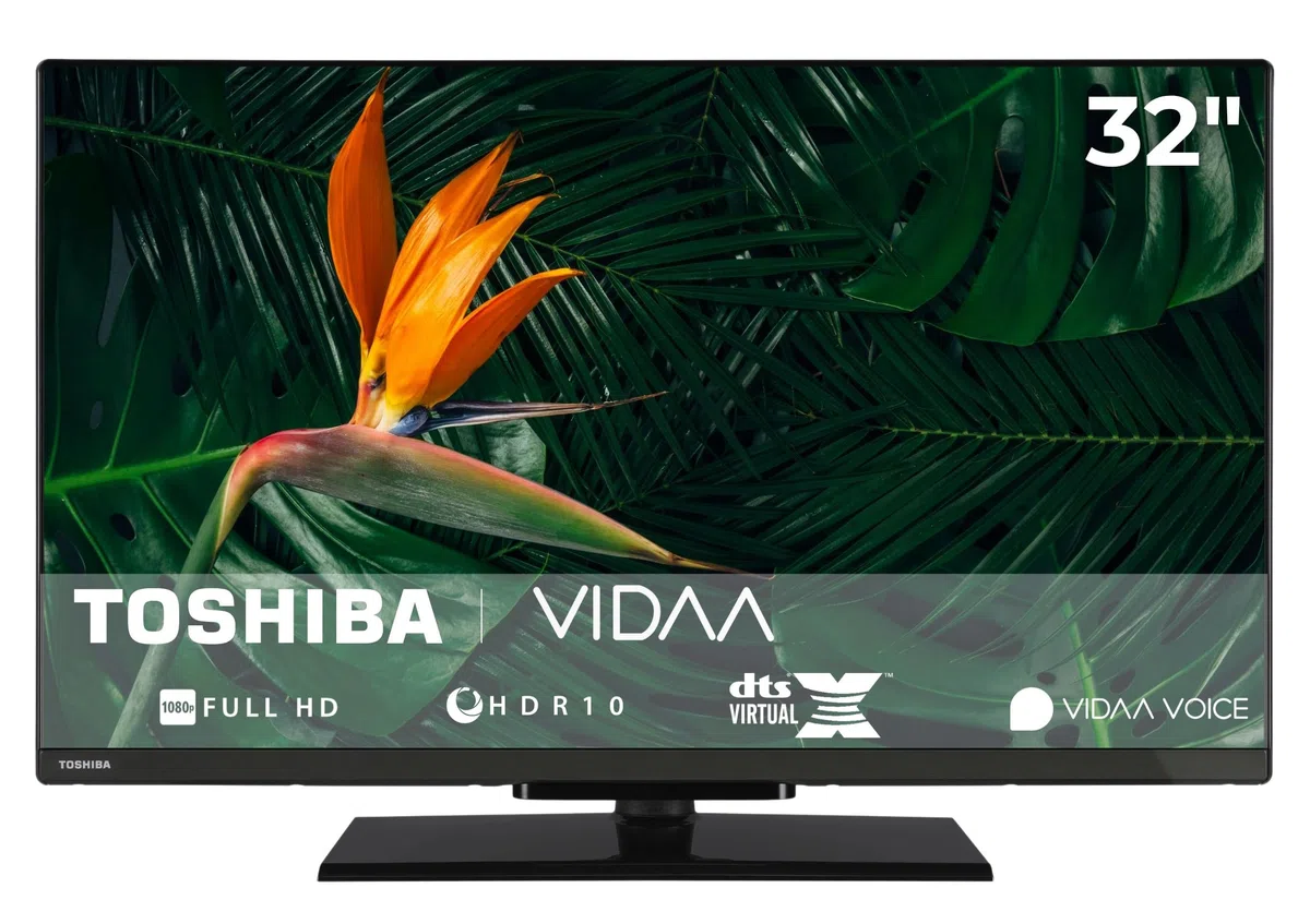 Toshiba 32LV3F63DAZ Fernseher 32 Zoll Smart TV VIDAA Full HD Fernseher HDR Smart TV mit Triple-Tuner, LED TV (2026)