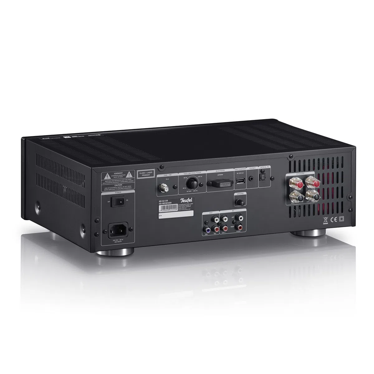 Teufel Kombo 62 CD-Receiver Kraftvoller Stereo-CD-Receiver Verstärker mit Bluetooth DAB+ Schwarz