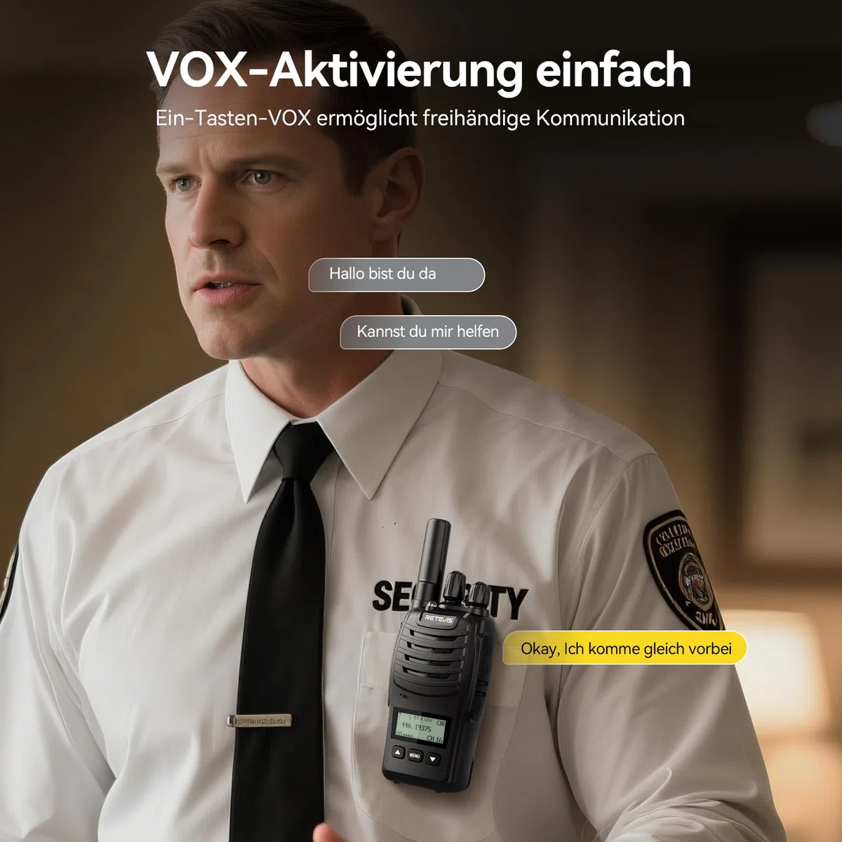Retevis H777D Funkgeräte Professional, Walkie Talkie mit 10-Wege-Ladegerät, PMR Funkgerät LCD-Display, 1200 mAh Akku, Typ-C-Ladung, Funkgeräte Set mit Headset für Sicherheit, Hotel (10er-Pack)