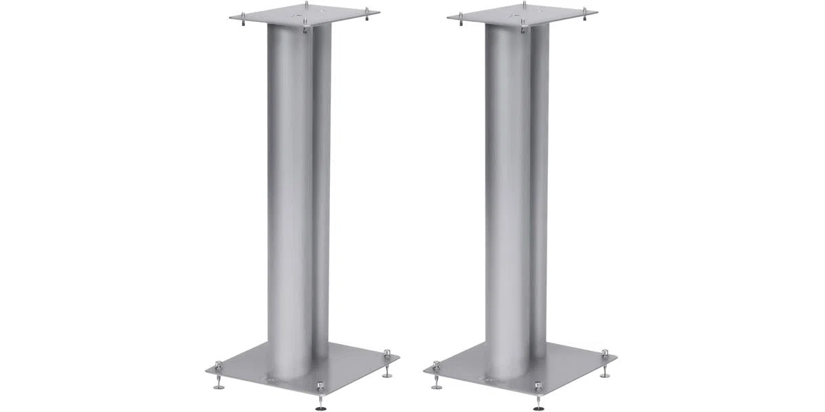 Norstone Lautsprecherständer Stylum, stabil aus Metall, bis 50kg belastbar, Paarpreis (Stylum 2 (60cm), Silber (matt))