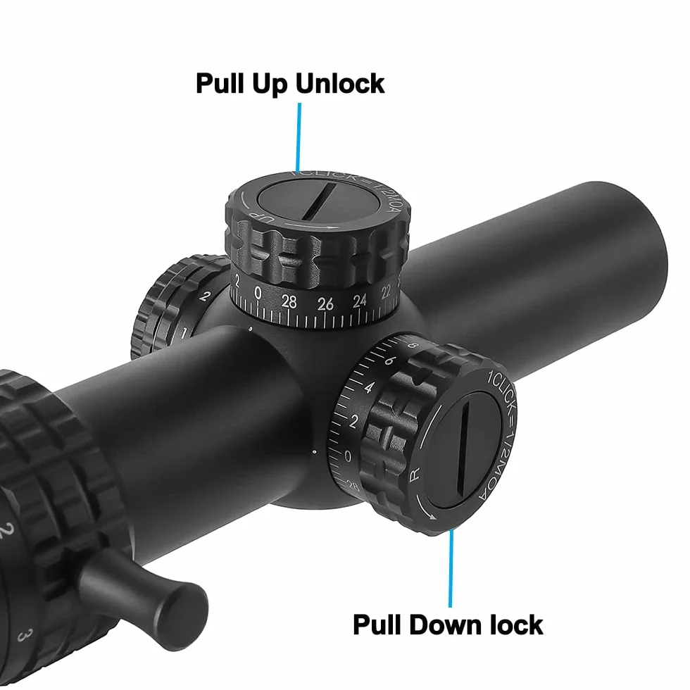 Paike Tactical Optical 1-5x24 Zielfernrohr 30 mm Weitwinkelsicht Rot Grün Beleuchtetes Jagdzielfernrohr