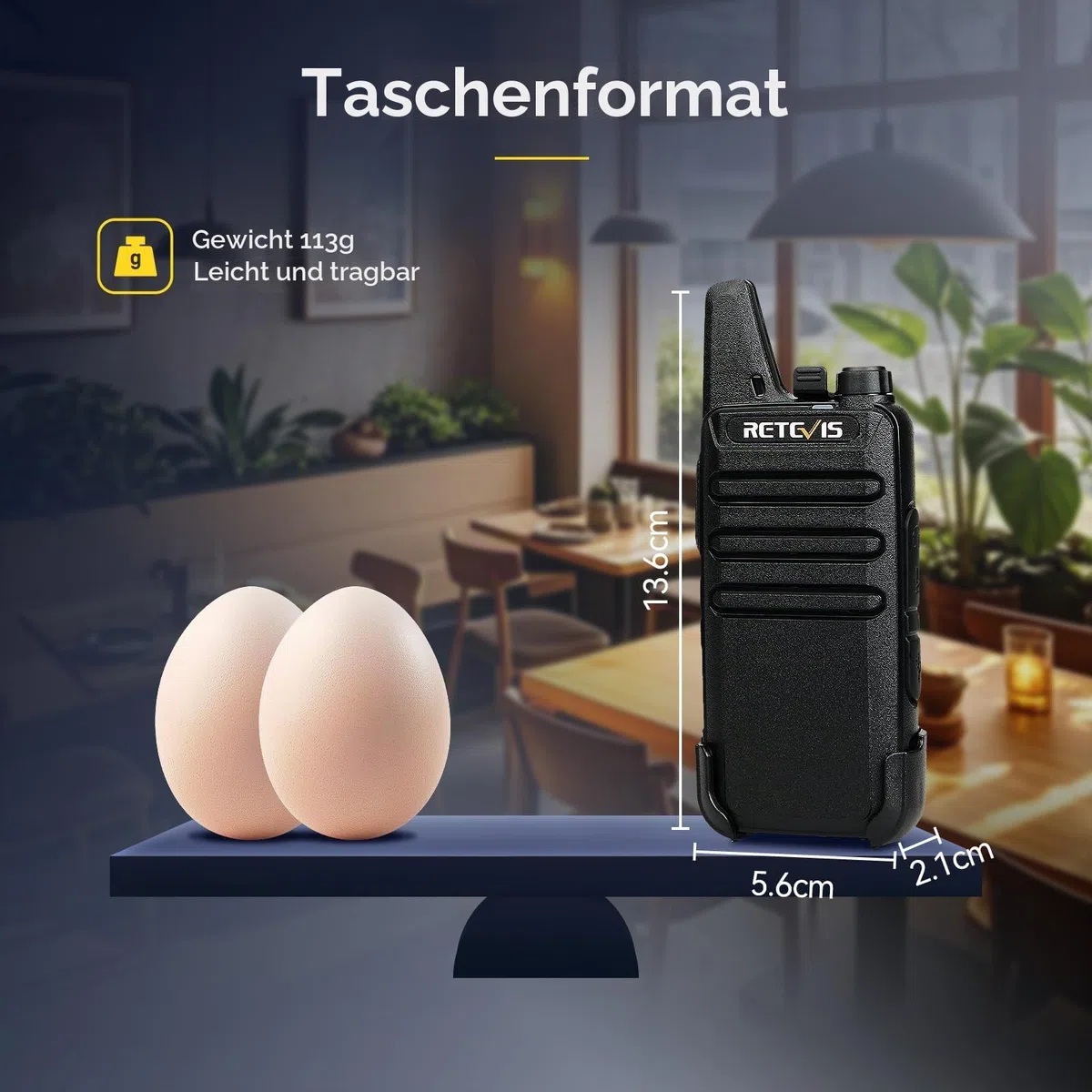 Retevis RT622 Funkgerät, Walkie Talkie Klein mit 6-Wege-Ladegerät 6 Stück | VOX, Langlebig Handfunkgerät, Klare Klangqualität, PMR446 Funkgeräte Set für Hotel, Restaurant