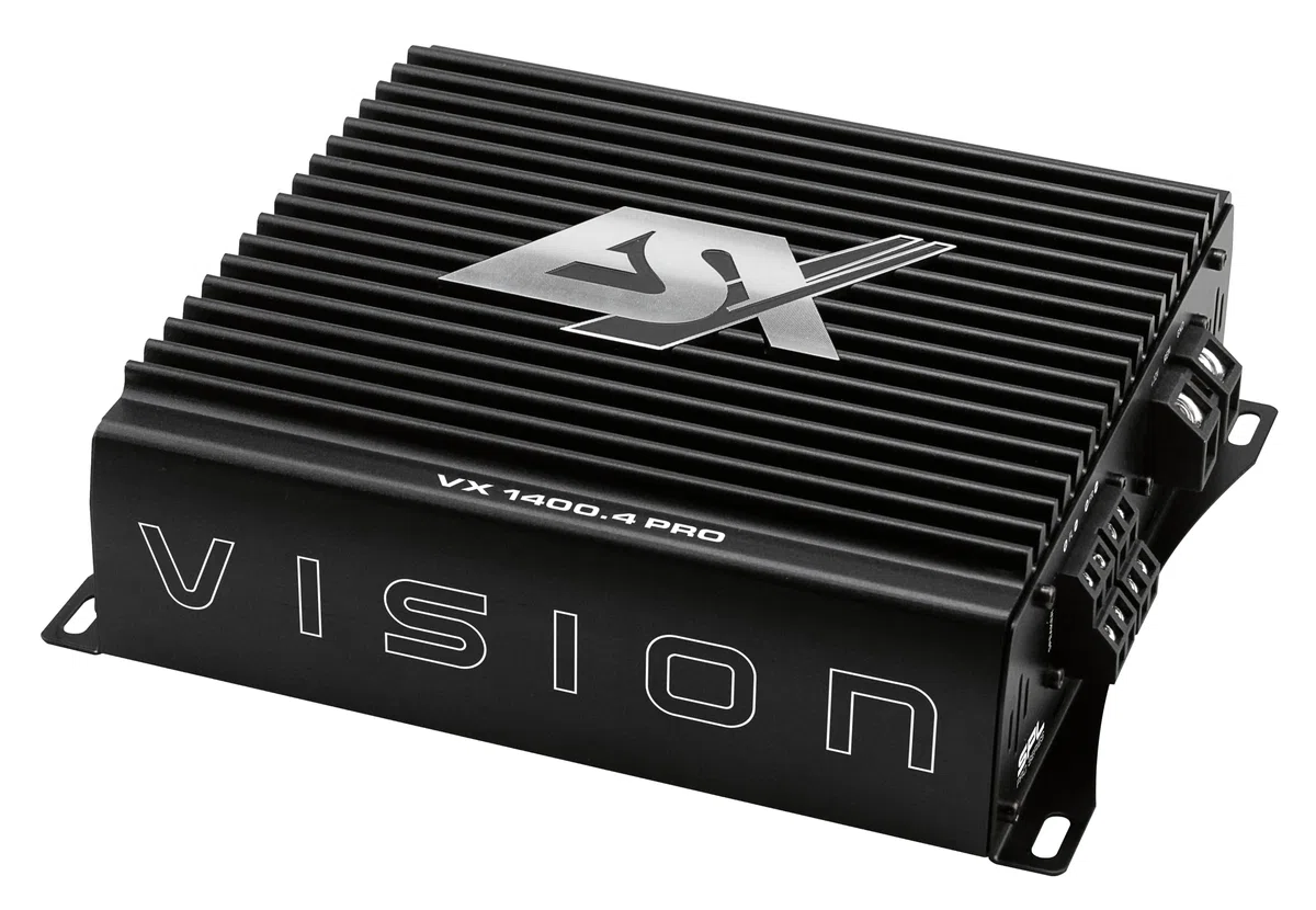 ESX VX1400.4Pro - 4-Kanal Ultra Class D Digital Car-HiFi Verstärker mit 4 x 200/350 Watt RMS @ 4/2 Ω | Extreme Leistung für sehr potente Front- und Heck- Autolautsprecher