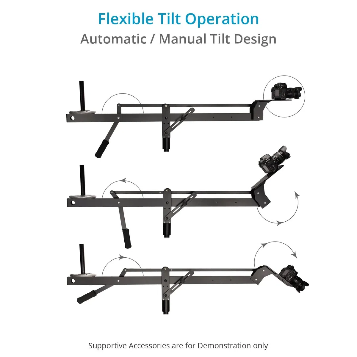 PROAIM 8' Astra Compact Video Camera Jib/Crane with Stand Payload-8kg/17.6lb Includes LCD Mount & Counterweight Post (JB-AS08-TS)