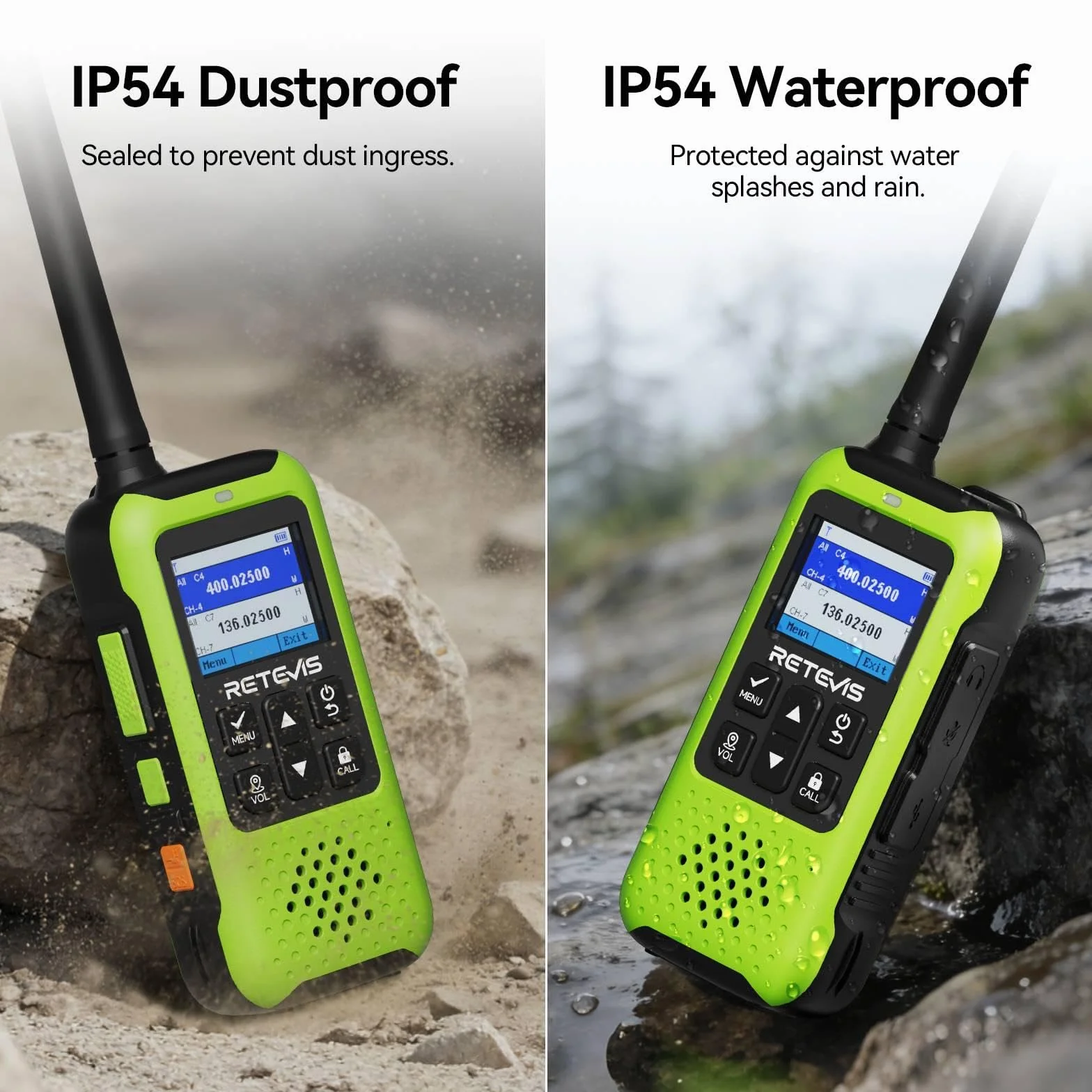 Retevis EZTalk 65 Walkie Talkie 4er Set für Erwachsene, Funkgeräte GPS BDS | Lange Reichweite Funkgerät Dualband, APP Gesteuert, SOS-Alarm, USB-C, Handgezeichneter Kartenfunktion, Notfälle und Camping