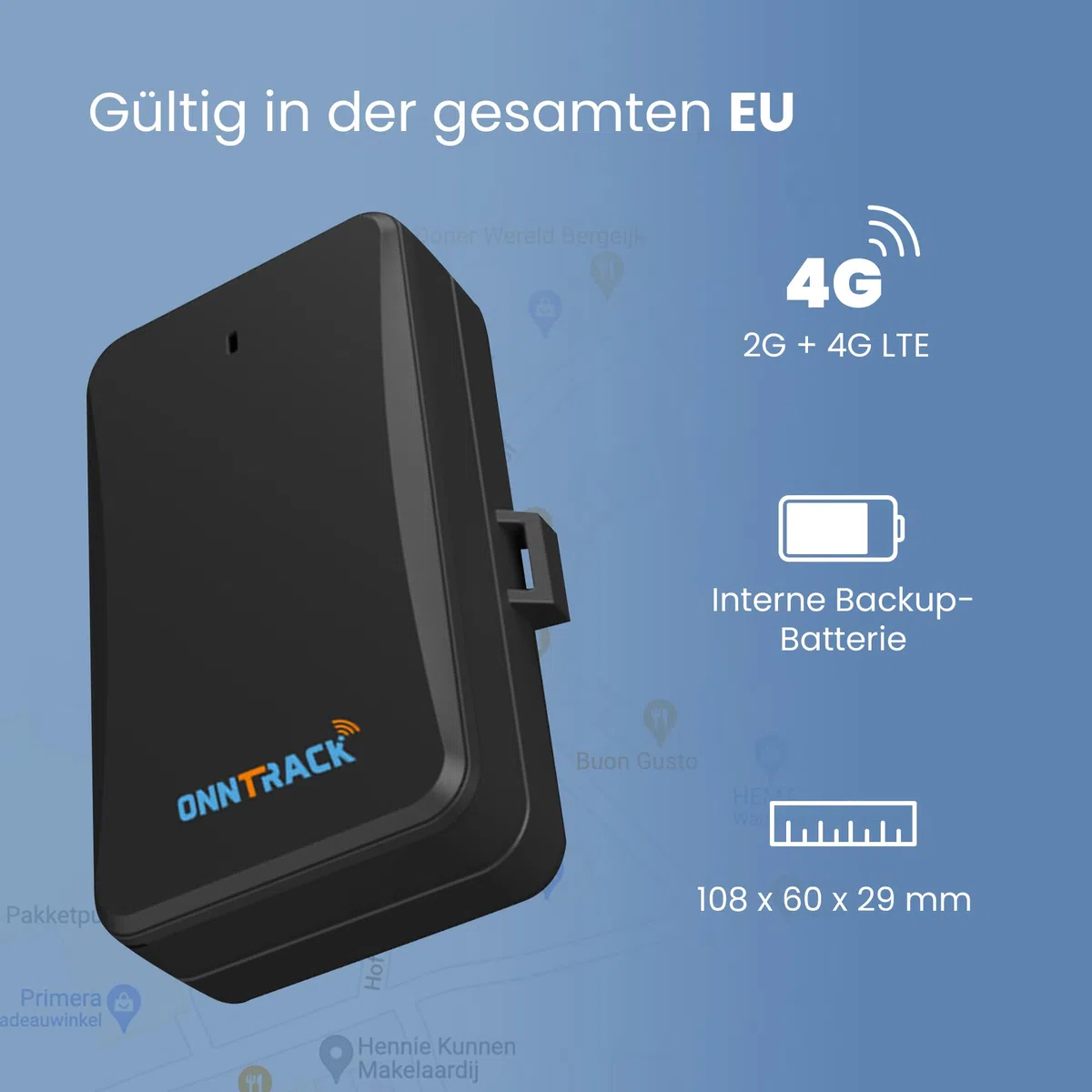 Portable Pro+ GPS Tracker Auto – Eingebauter Tracker mit Echtzeit GPS Live Tracking, Ohne ABO, 90 Tage Akkulaufzeit, 4G LTE Peilsender mit App-Steuerung und Manipulationsalarm