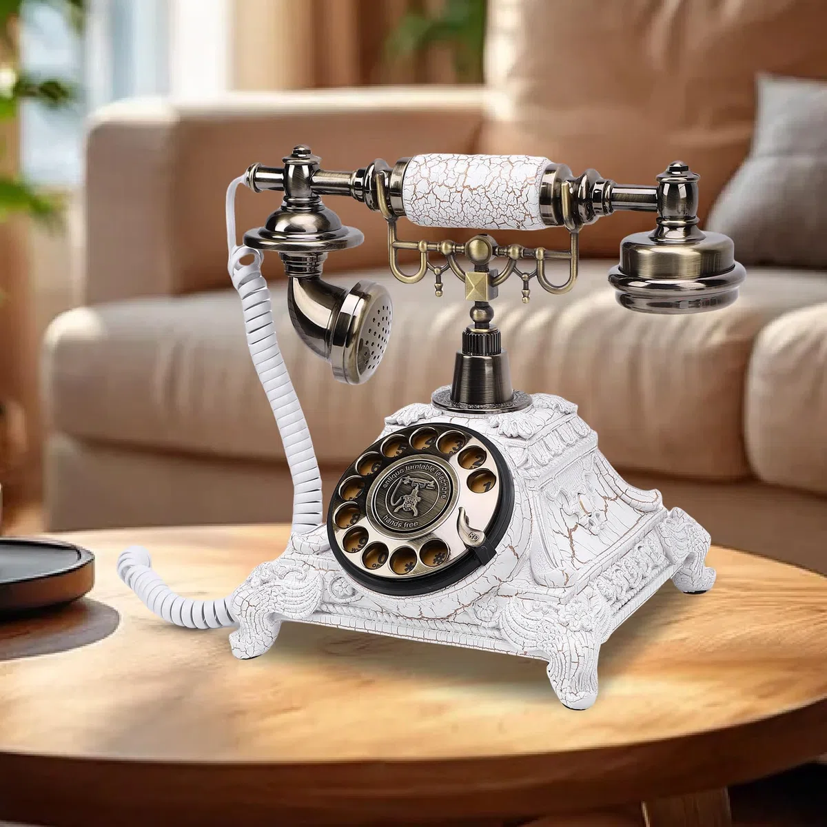 Jectse Audio Gästebuch Hochzeit Telefon, 32G Memory Vintage Gästebuch -Aufzeichnung Customized Audio -Nachrichten mit Voicemail, für Geburtstage Party Graduation Babyparty (White)