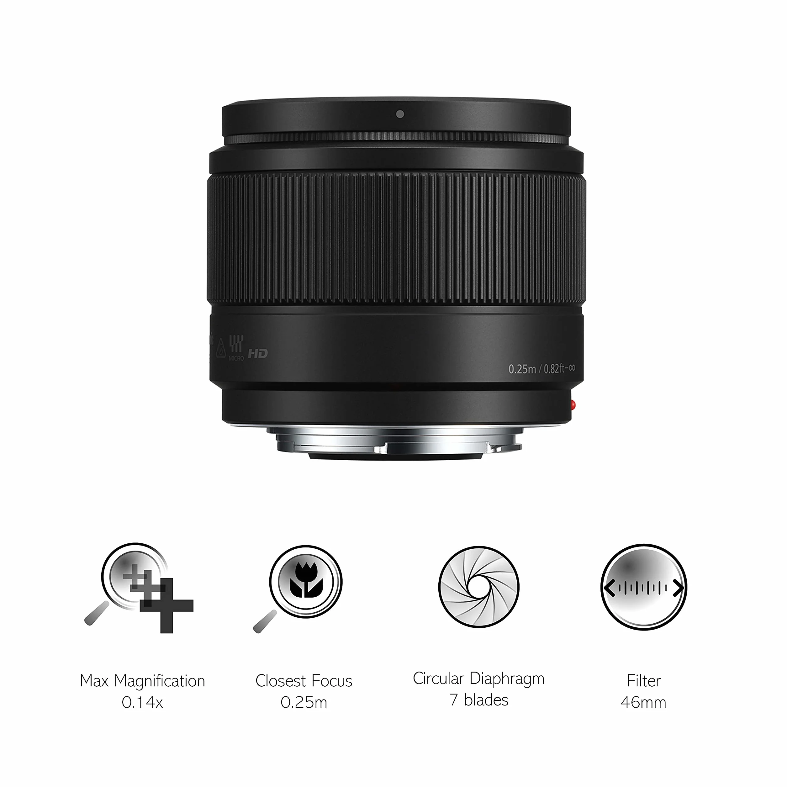 Panasonic Lumix 25 mm F1.7 | H-H025E-K Prime Objektiv, Schwarz — Micro 4/3-Halterung kompatibel Panasonic & Olymp