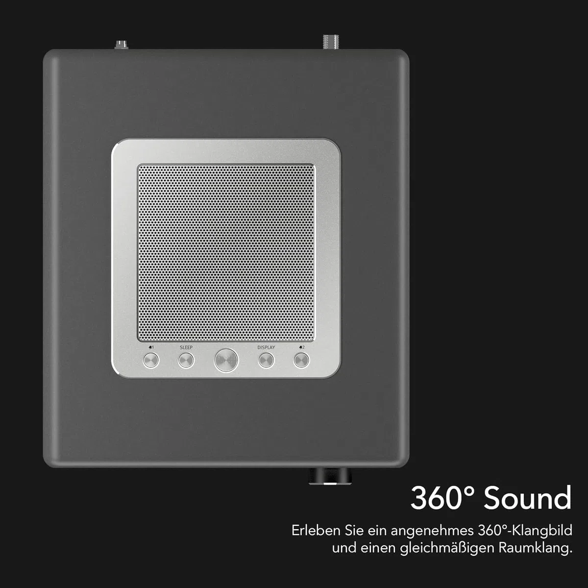 sonoro Elite Internetradio mit CD-Player (FM, DAB Plus, Podcasts, Spotify, Amazon Music, Deezer) Matt Graphit