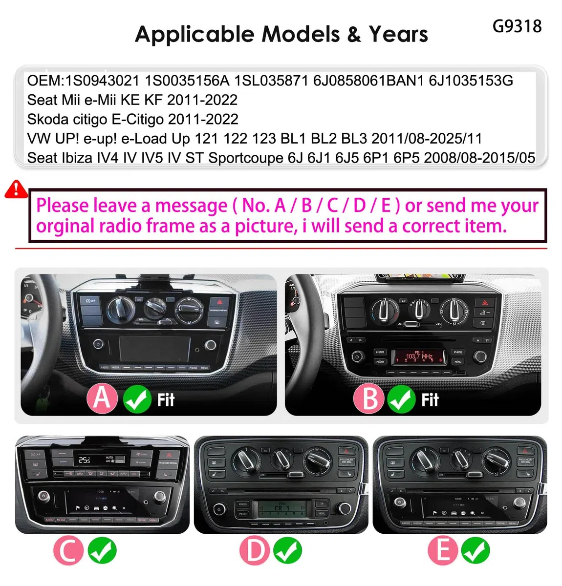 8" Android Auto Radio GPS Navigator Carplay Fit for VW Load UP 121 122 123 BL1 BL2 BL3 Fit for Skoda Citigo E-Citigo AA NF1 NE1 RCD215 mit BT FM USB TPMS SWC Mirror Link